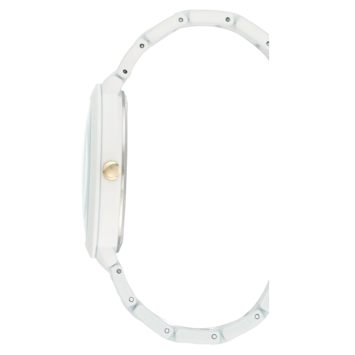 Nine West White Rubber Bracelet Marble Dial Women's Watch - NW2274MAWT