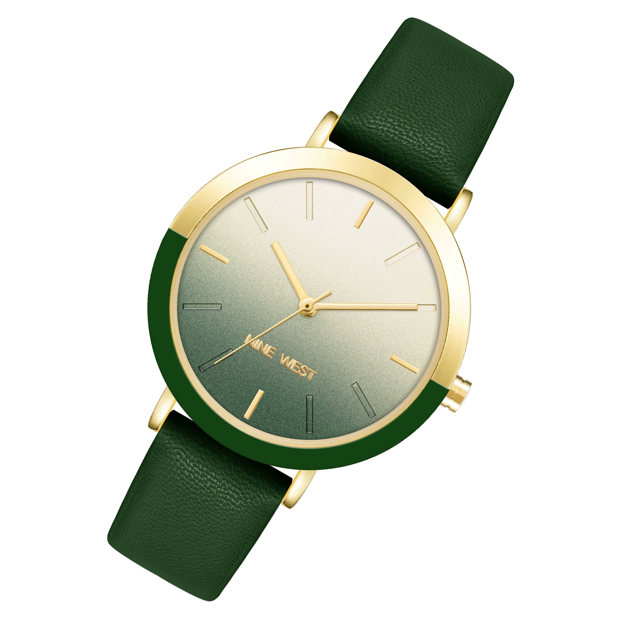 Nine West Green Leather Women's Watch - NW2346GPGN