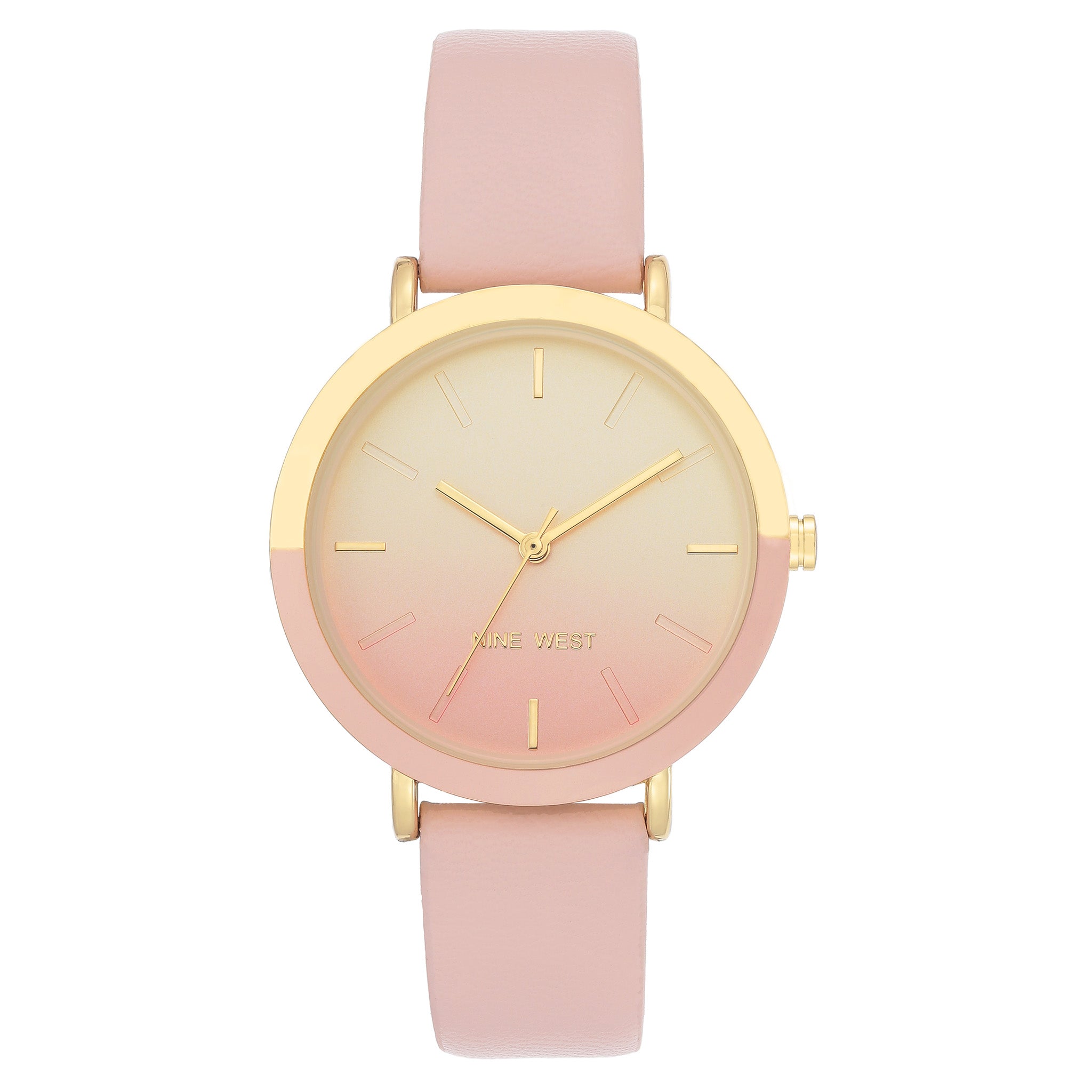 Nine West Pink Leather Women's Watch - NW2346GPLP