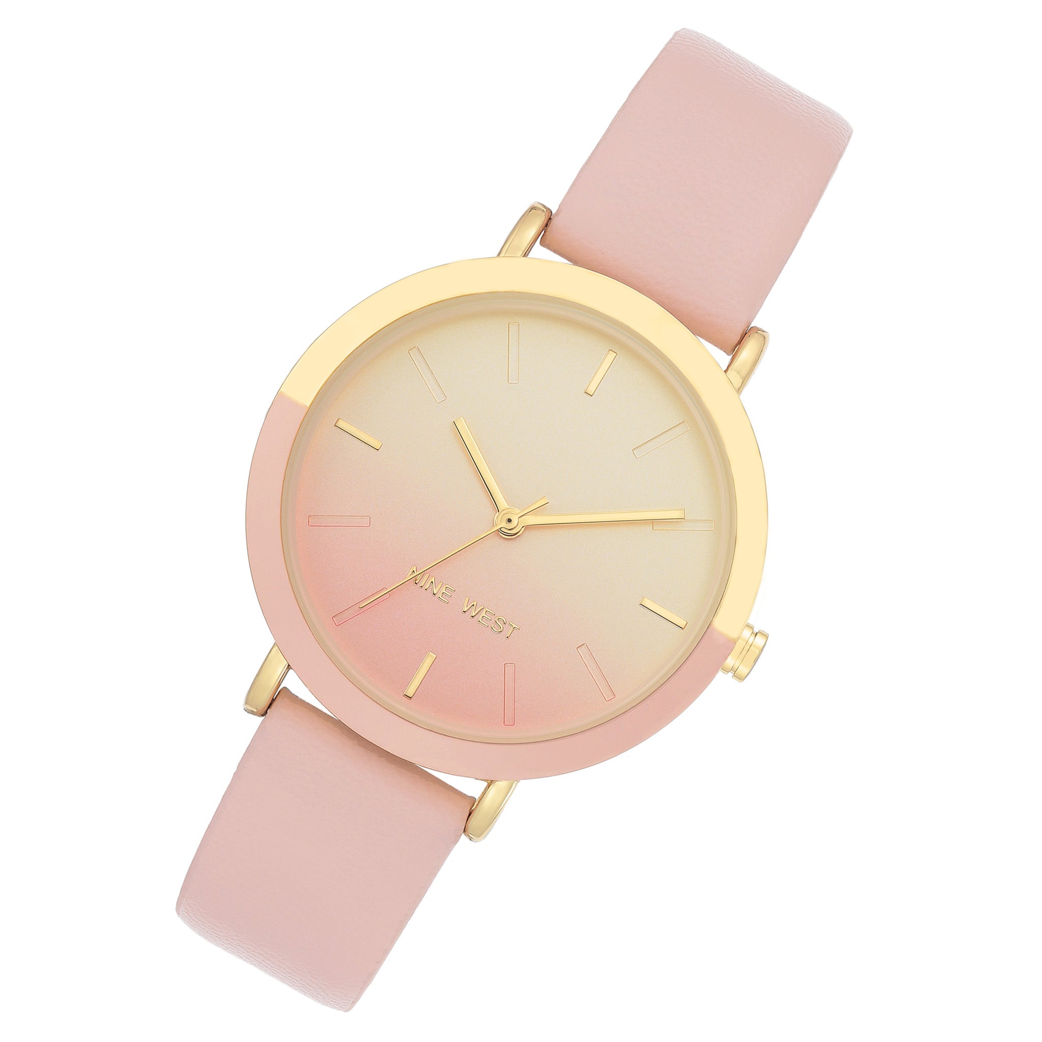 Nine West Pink Leather Women's Watch - NW2346GPLP