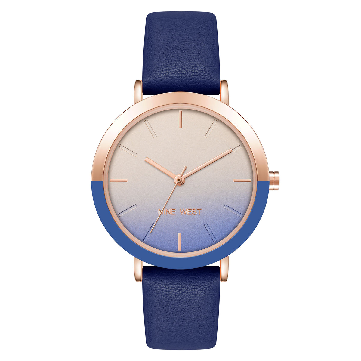 Nine West Blue Leather Women's Watch - NW2346RGBL