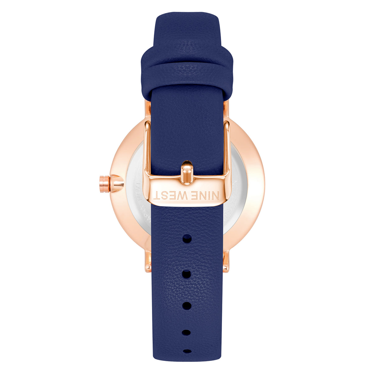 Nine West Blue Leather Women's Watch - NW2346RGBL