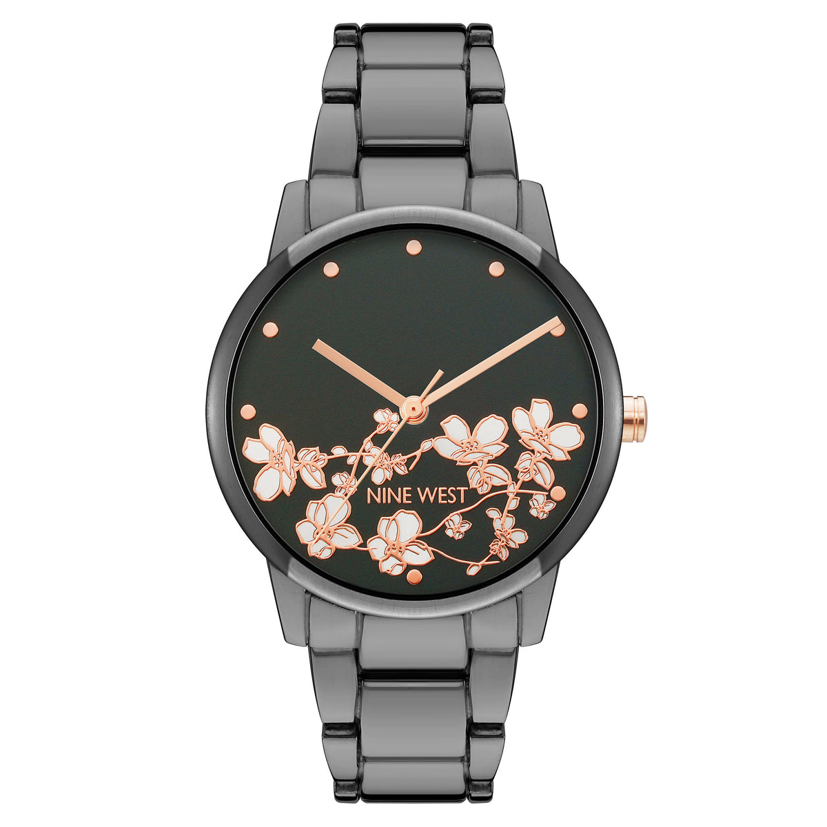Nine West Gun-Tone Bracelet Women's Watch - NW2597FLGY