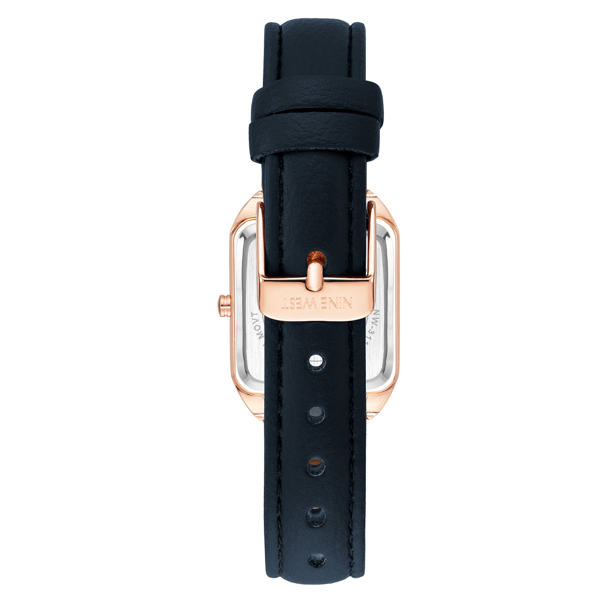 Nine West Navy Leather Silver Dial Women's Watch - NW3118RGNV