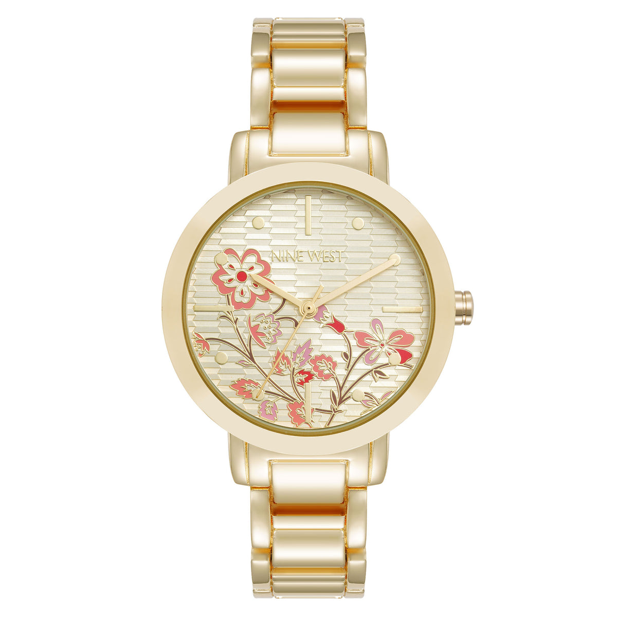 Nine West Gold-Tone Bracelet Champagne Dial Women's Watch - NW3150FLCH