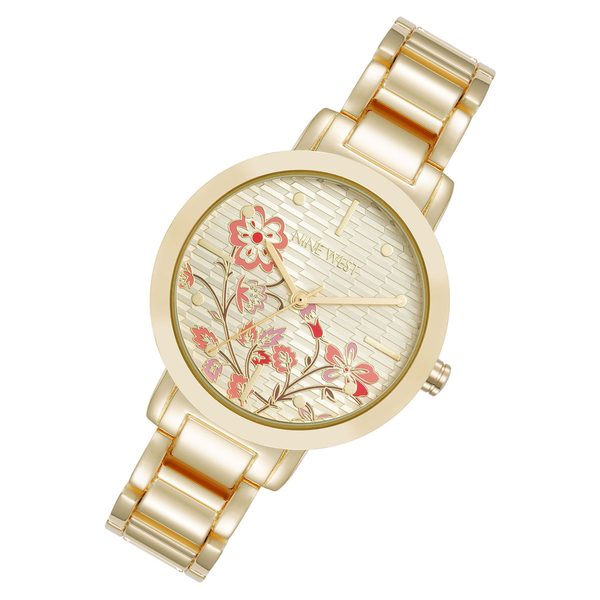 Nine West Gold-Tone Bracelet Champagne Dial Women's Watch - NW3150FLCH