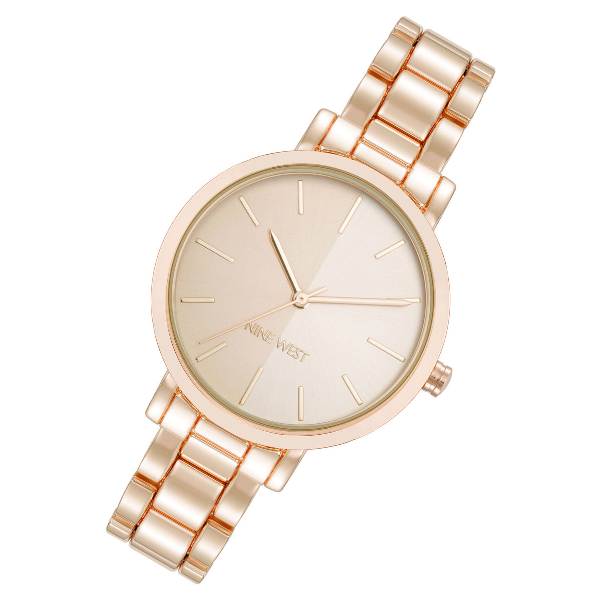 Nine West Rose Gold-Tone Bracelet Pink Dial Women's Watch - NW3160PKRG