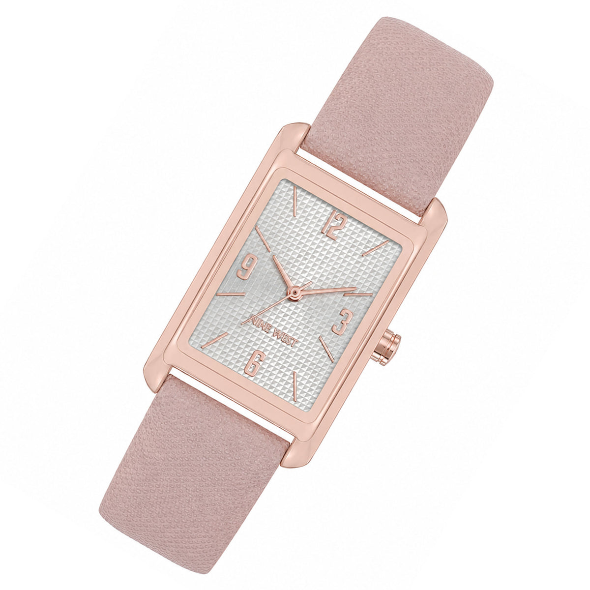 Nine West Blush Leather Silver Dial Women's Watch - NW3208RGBH