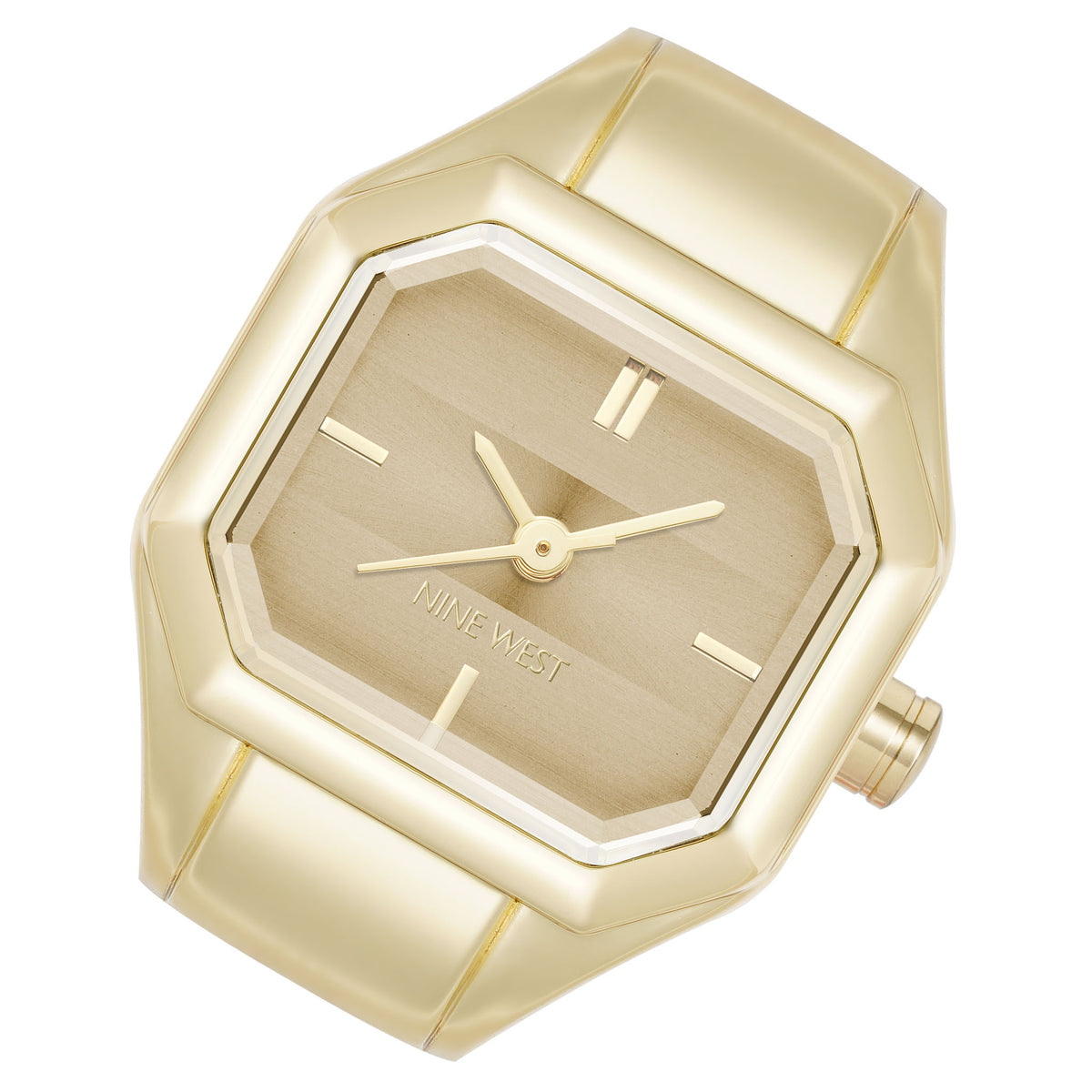Nine West Gold-Tone Steel Taupe Dial Women's Watch - NW3346RINGTNG