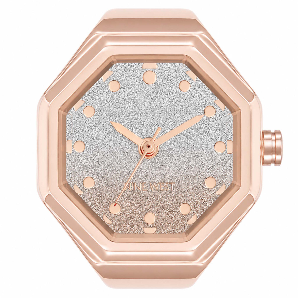 Nine West Rose Gold Steel Silver Gold Dial Women's Watch - NW3348RINGRGR
