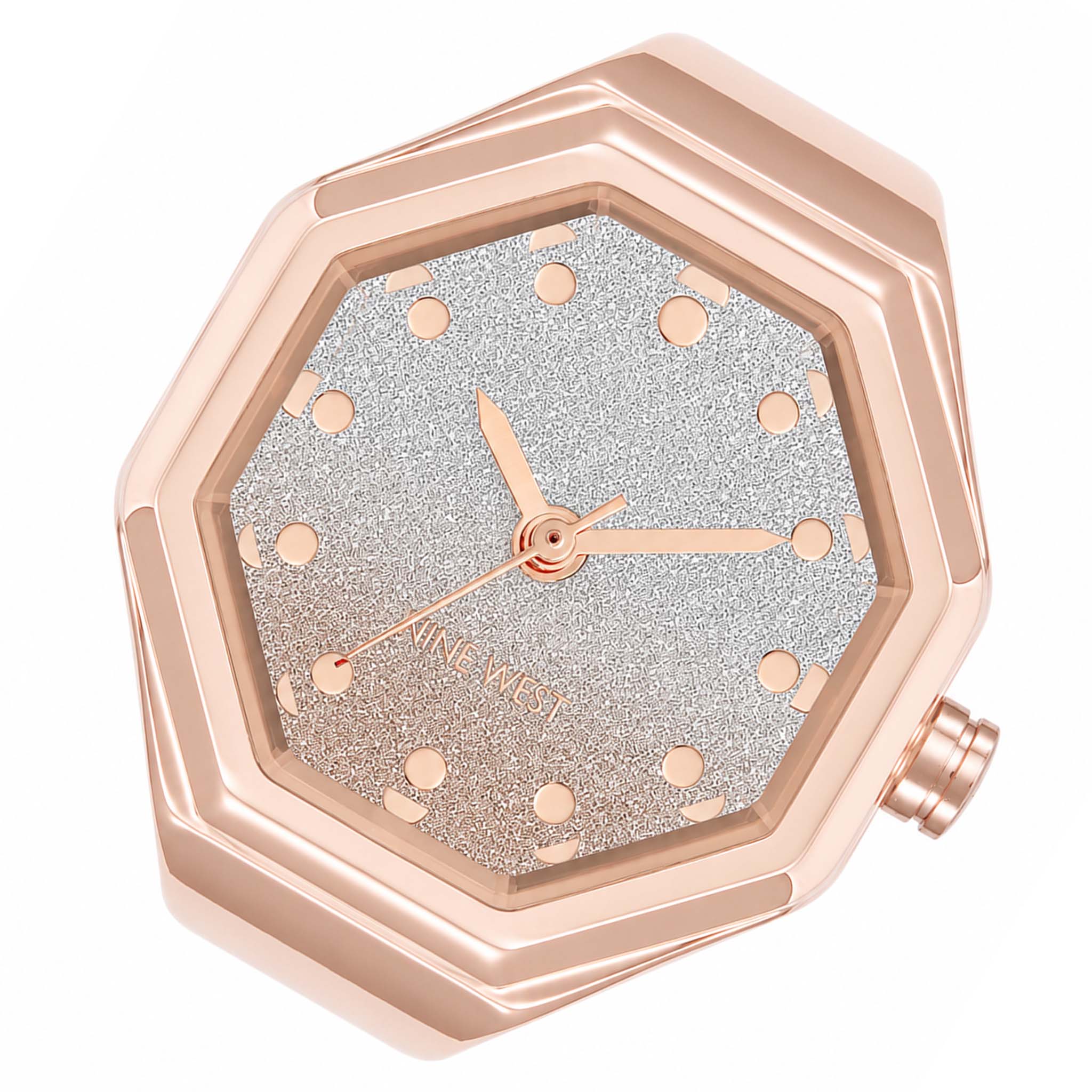 Nine West Rose Gold Steel Silver Gold Dial Women's Watch - NW3348RINGRGR