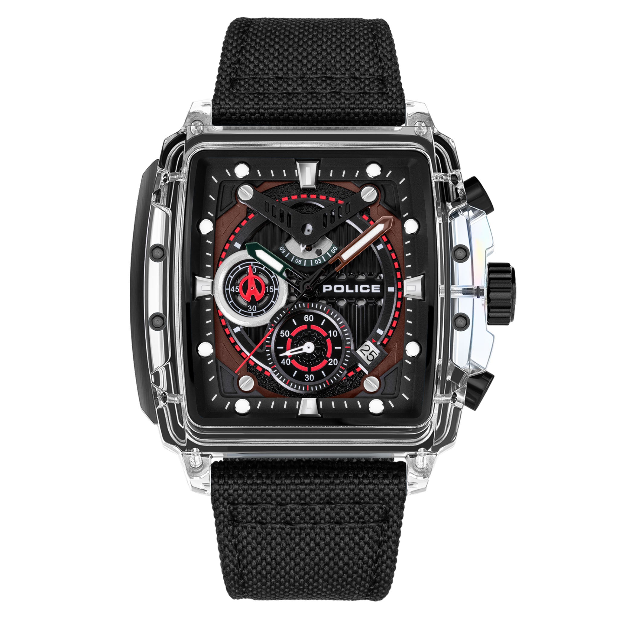 Police Fabric Black Dial Men's Watch - PEWGC00770X0