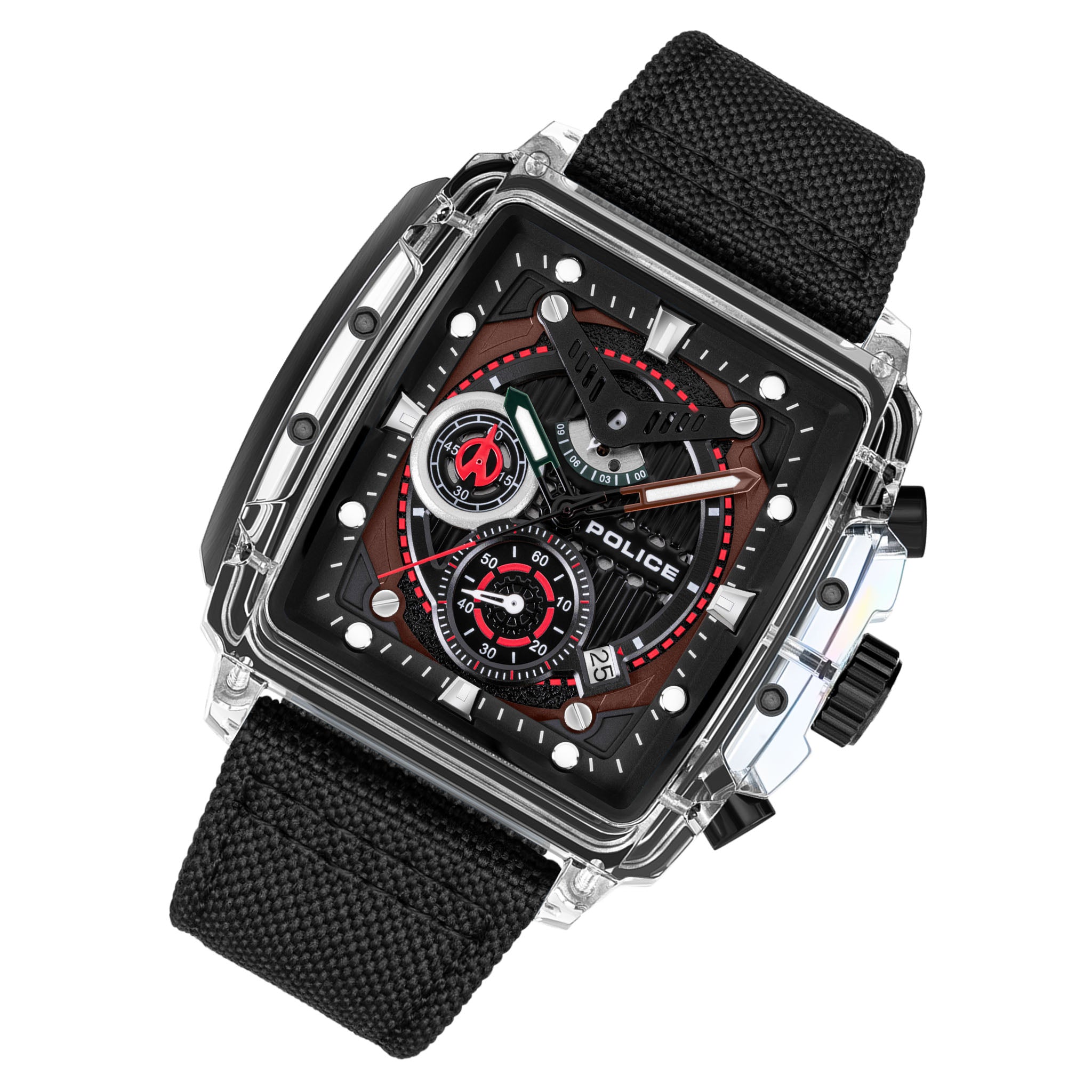 Police Nylon Black Dial Chronograph Men's Watch - PEWGC00770X0