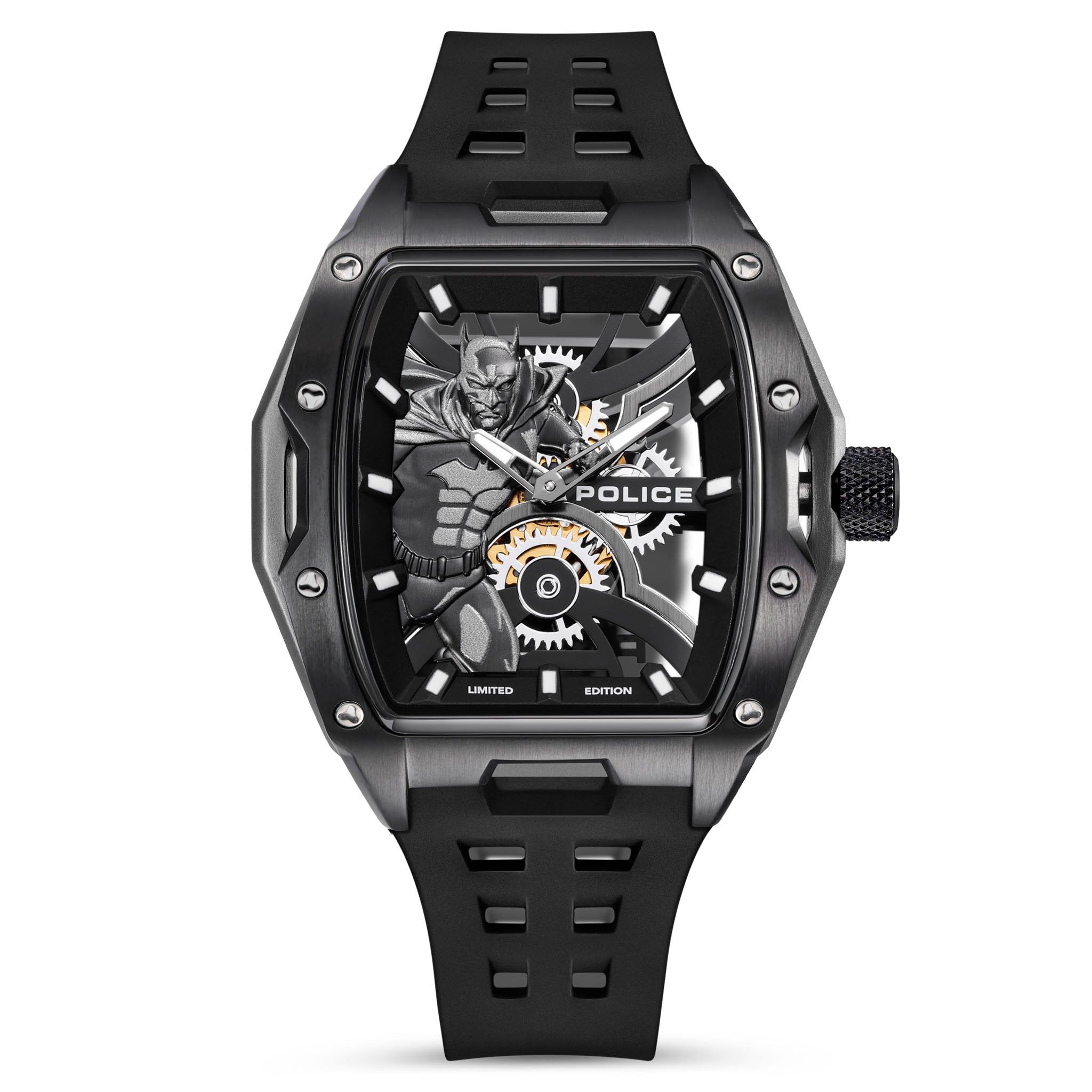 Police Black Silicone Gun Dial Men's Watch - PEWGM0075301