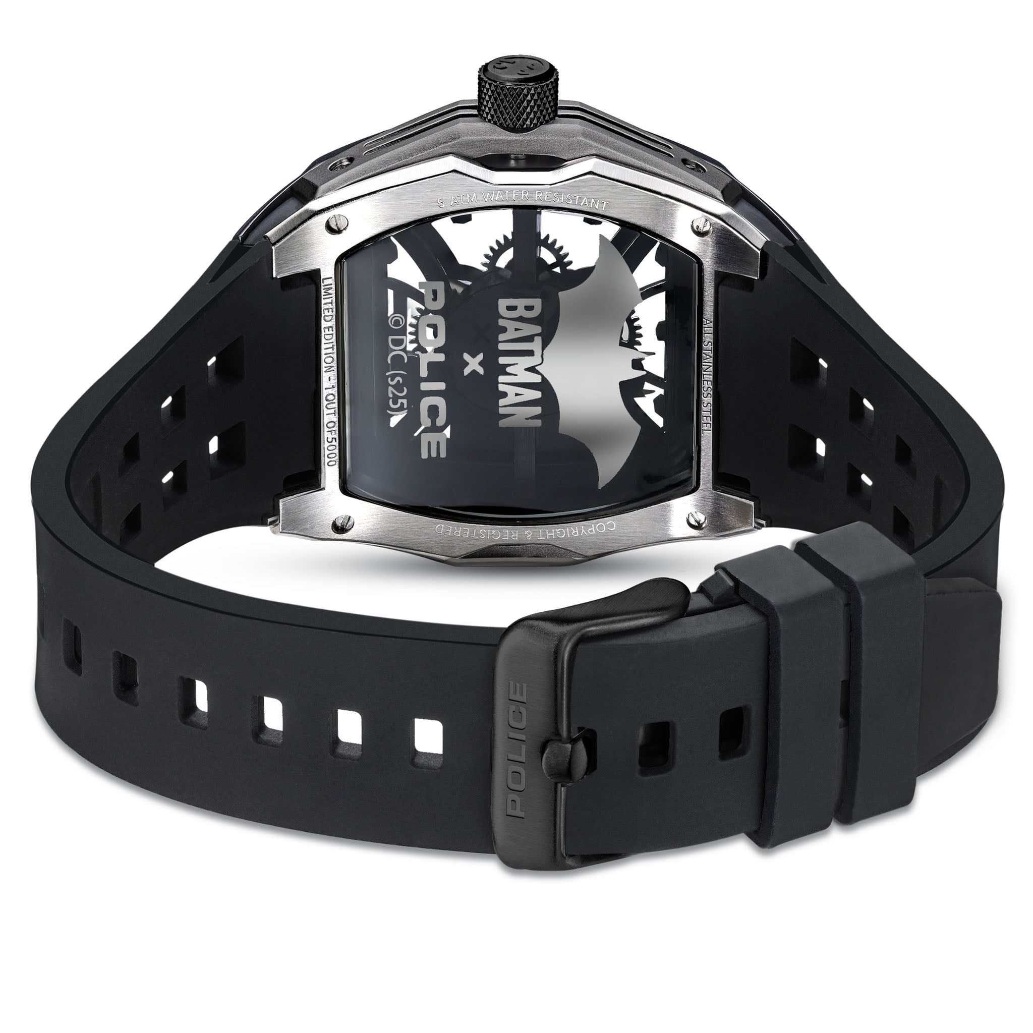 Police Black Silicone Gun Dial Men's Watch - PEWGM0075301