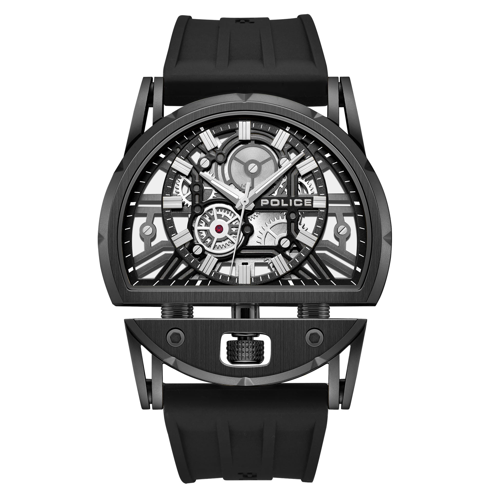 Police Silicone Black & Gun Dial Men's Watch - PEWGM0081507