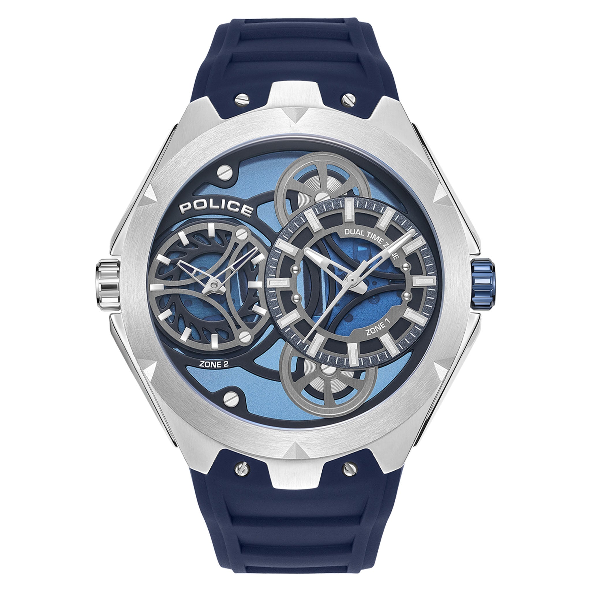 Police Blue Silicone Men's Watch - PEWGM0081703
