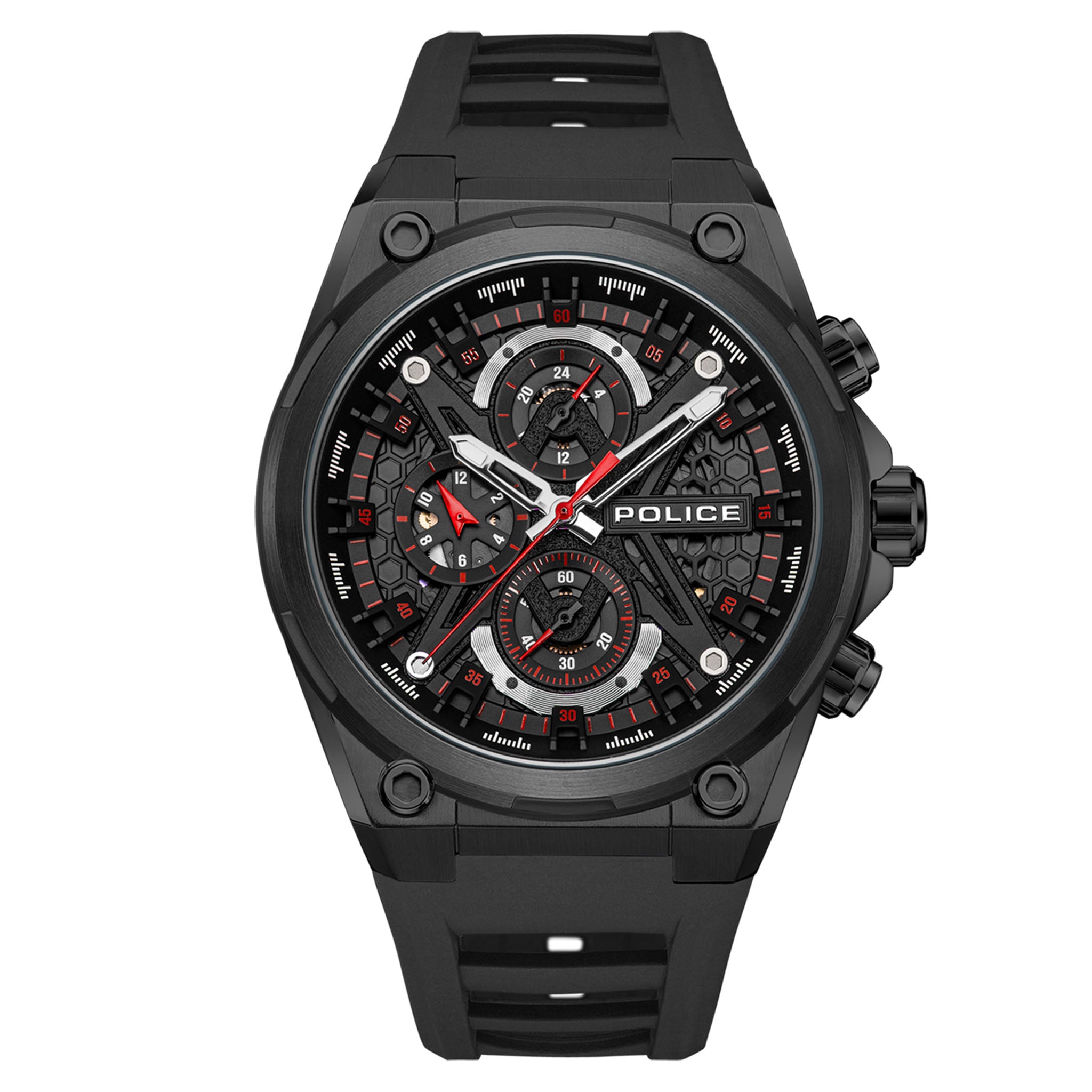 Police Black Silicone Men's Watch - PEWGQ0054303M
