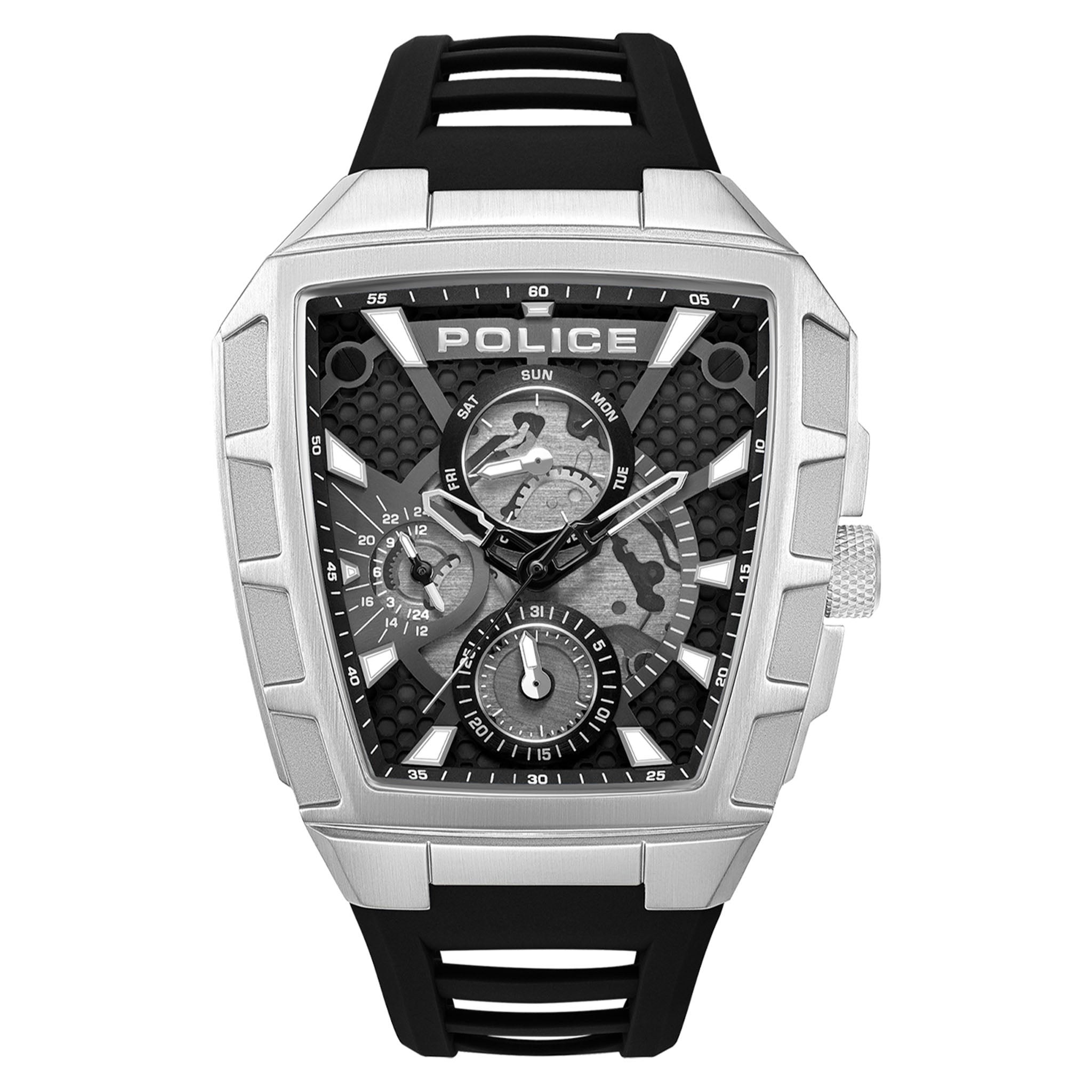 Police Silicone Black Dial Men's Watch - PEWGQ0056809
