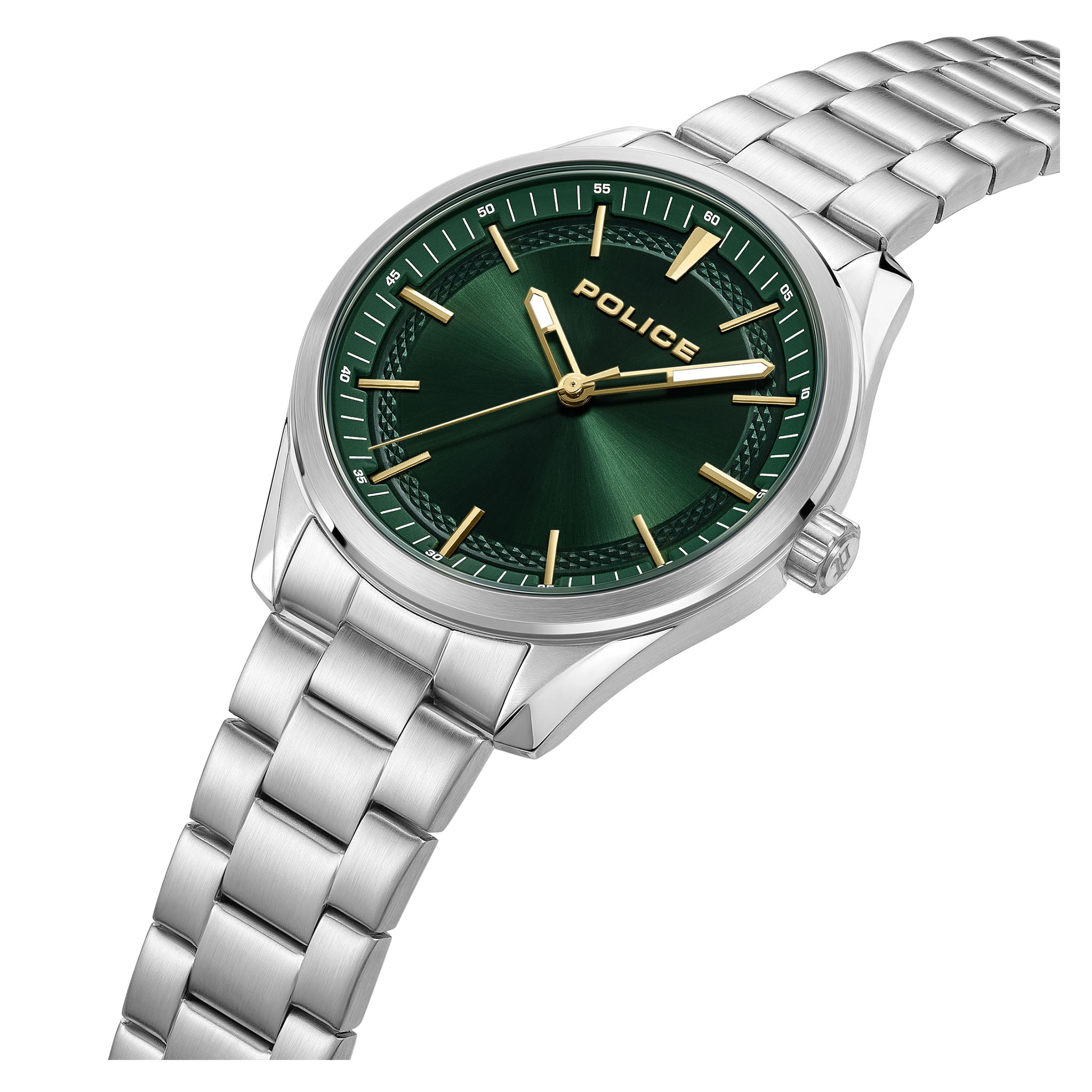 Police Stainless Steel Green Dial Men's Watch - PEWJG0018204