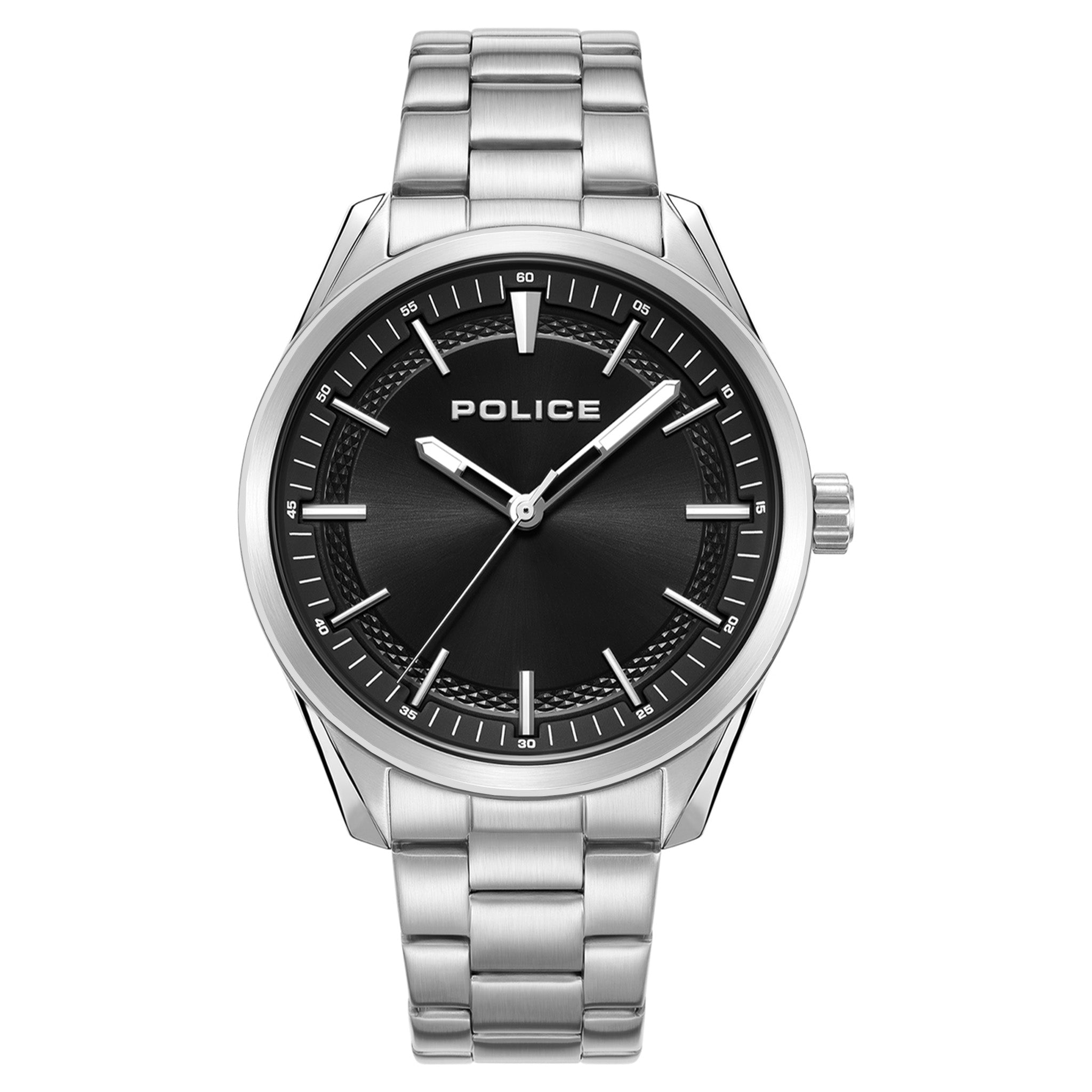Police Stainless Steel Black Dial Men's Watch - PEWJG0018205