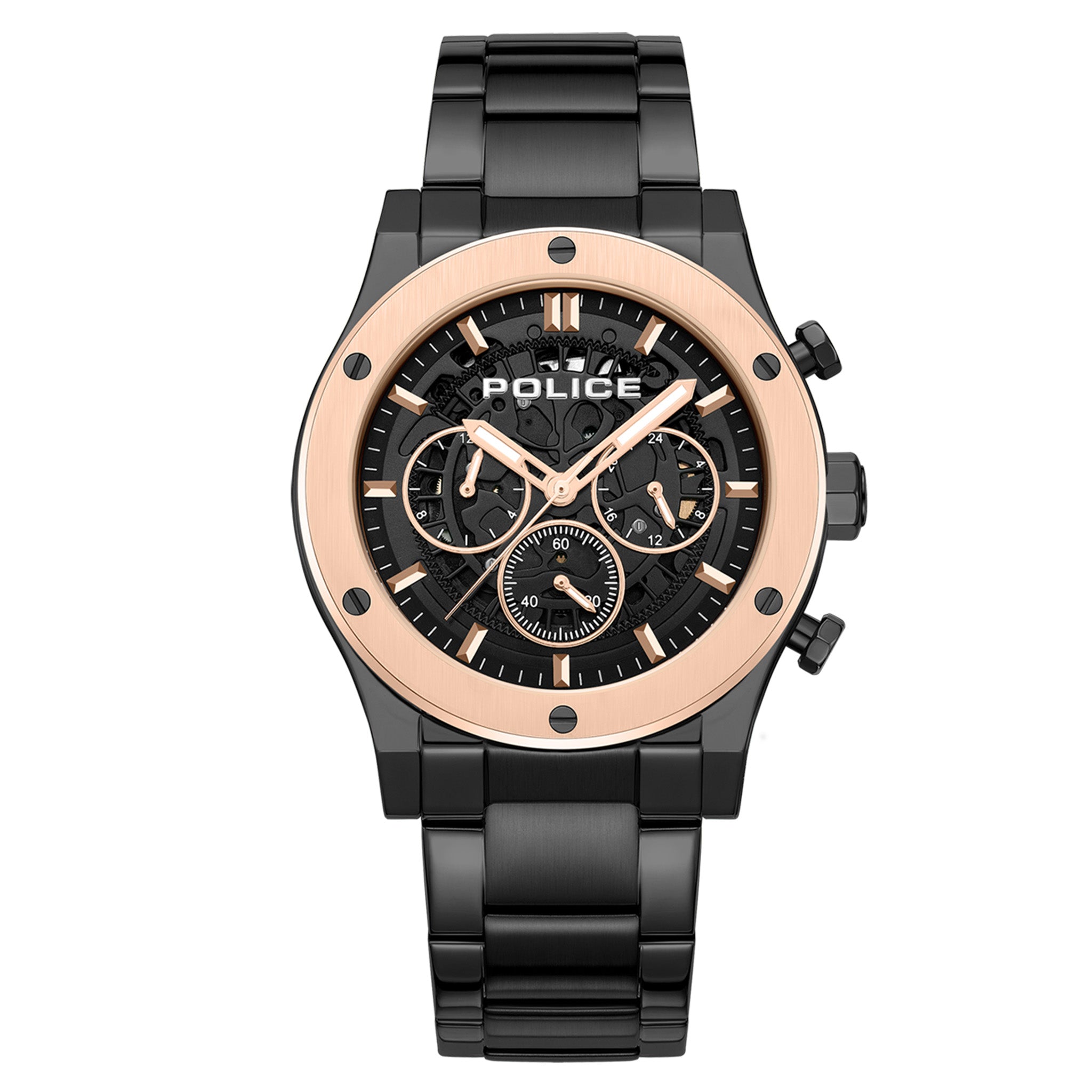 Police Black Steel Men's Watch - PEWJK0006403M