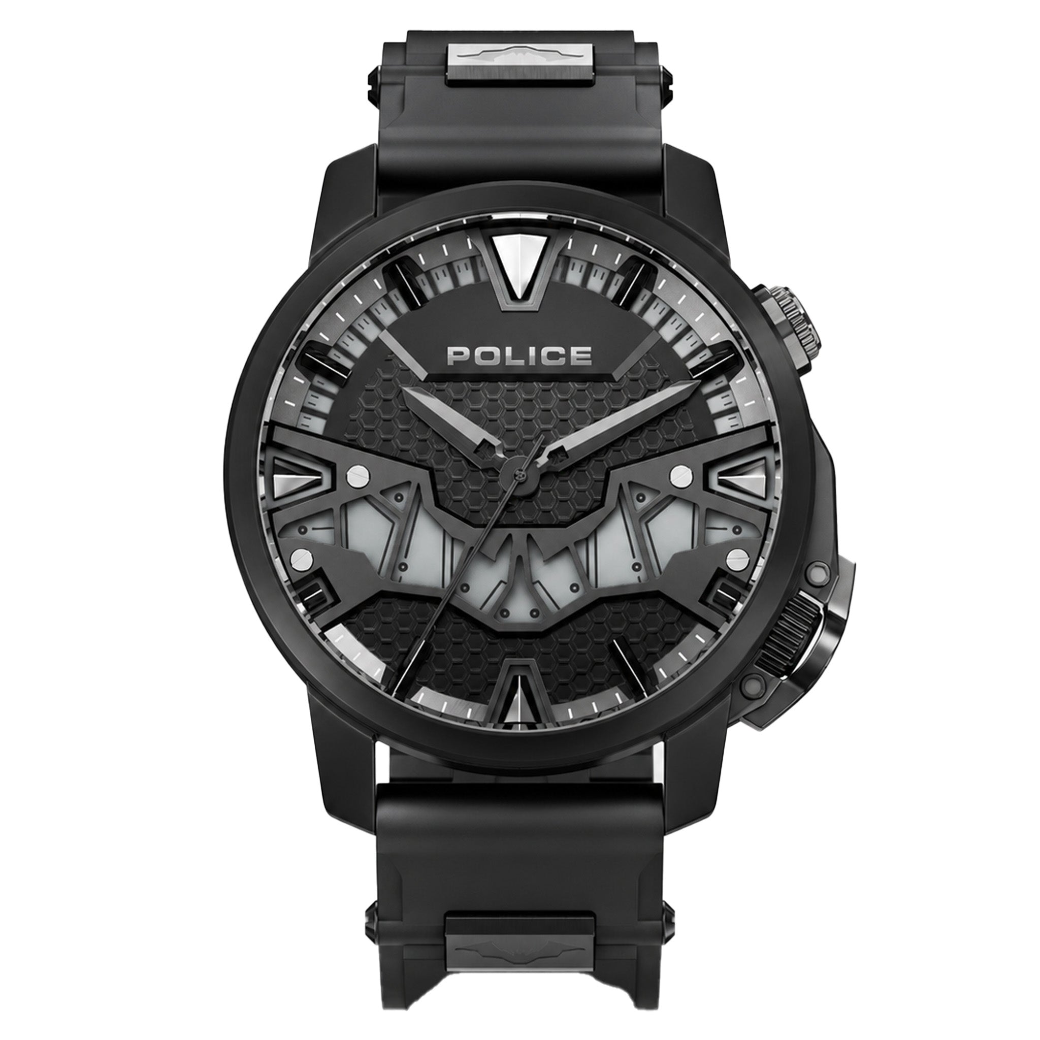 Police Silicone Black Dial Men's Watch - PEWJP2205101