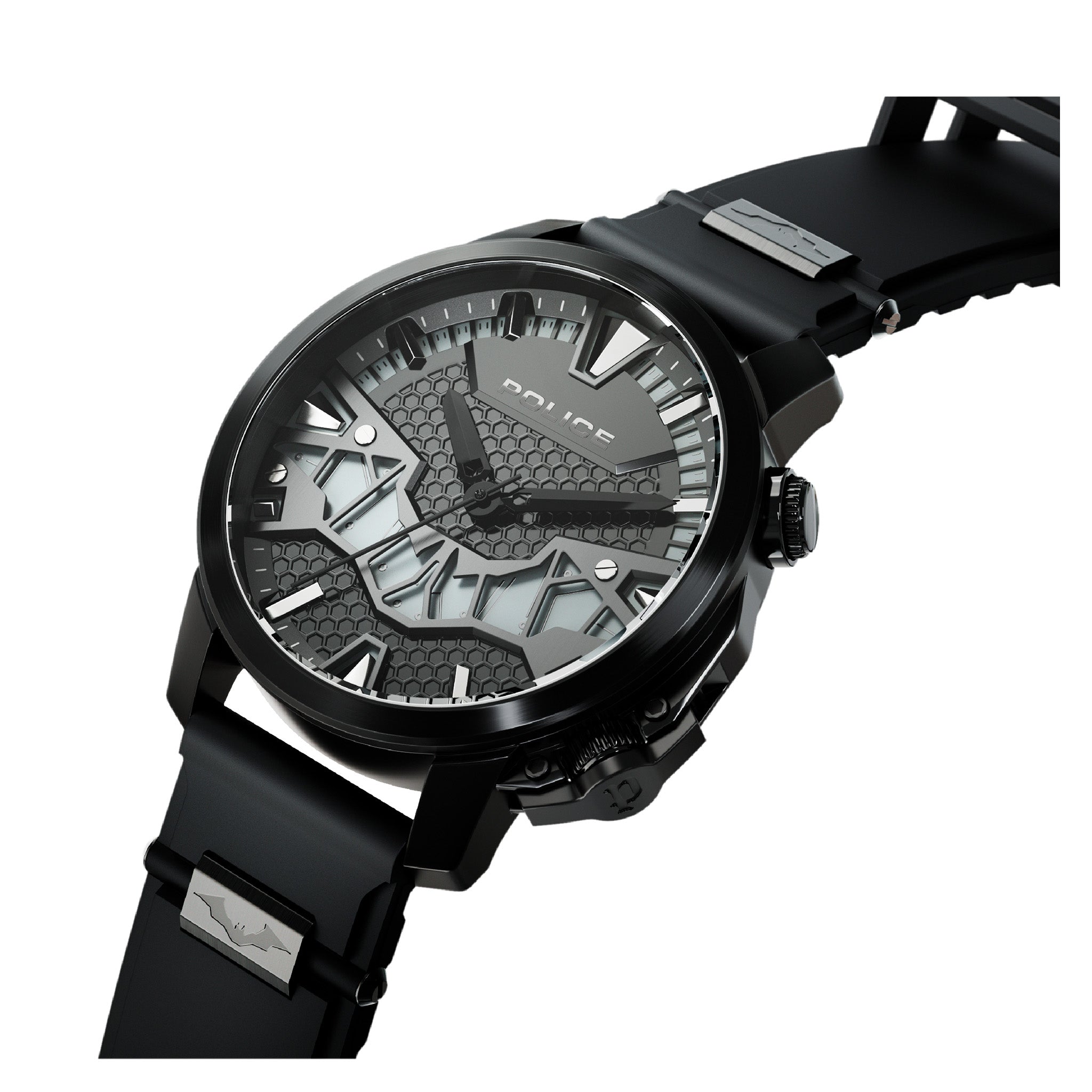 Police Silicone Black Dial Men's Watch - PEWJP2205101