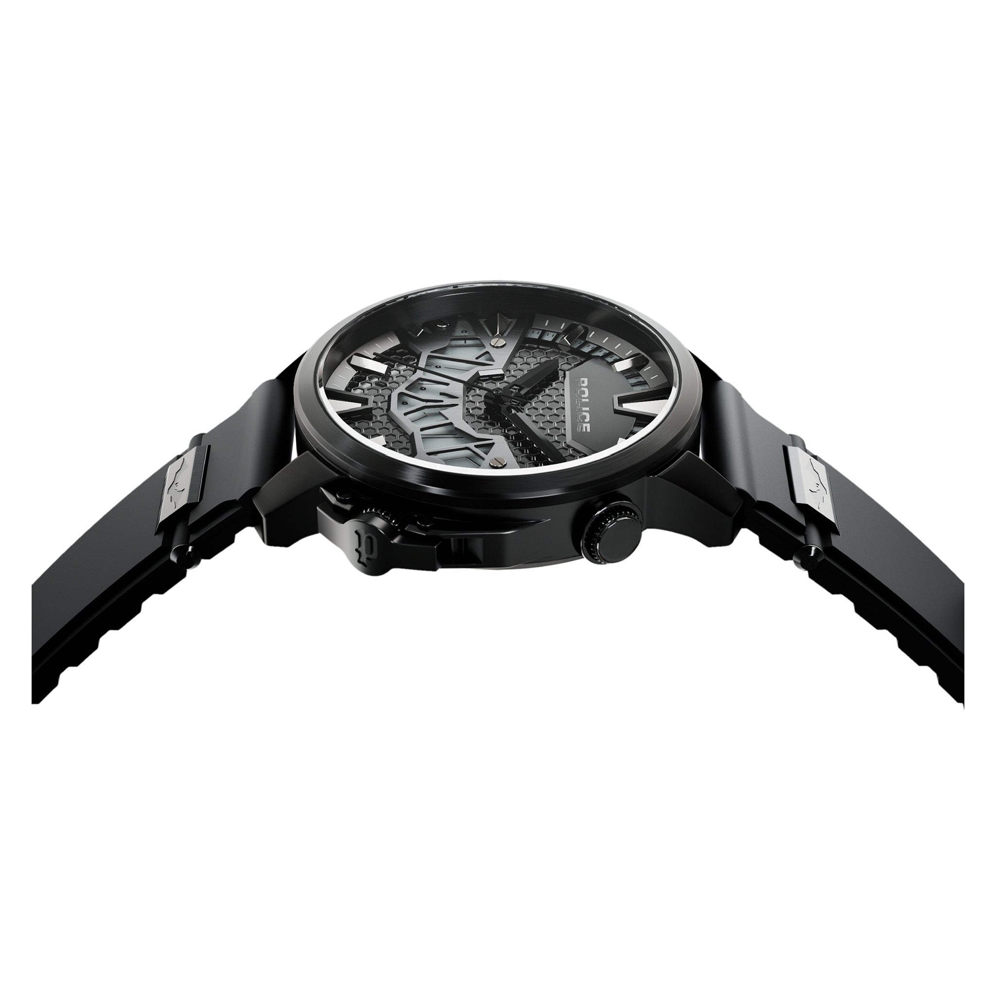 Police Silicone Black Dial Men's Watch - PEWJP2205101