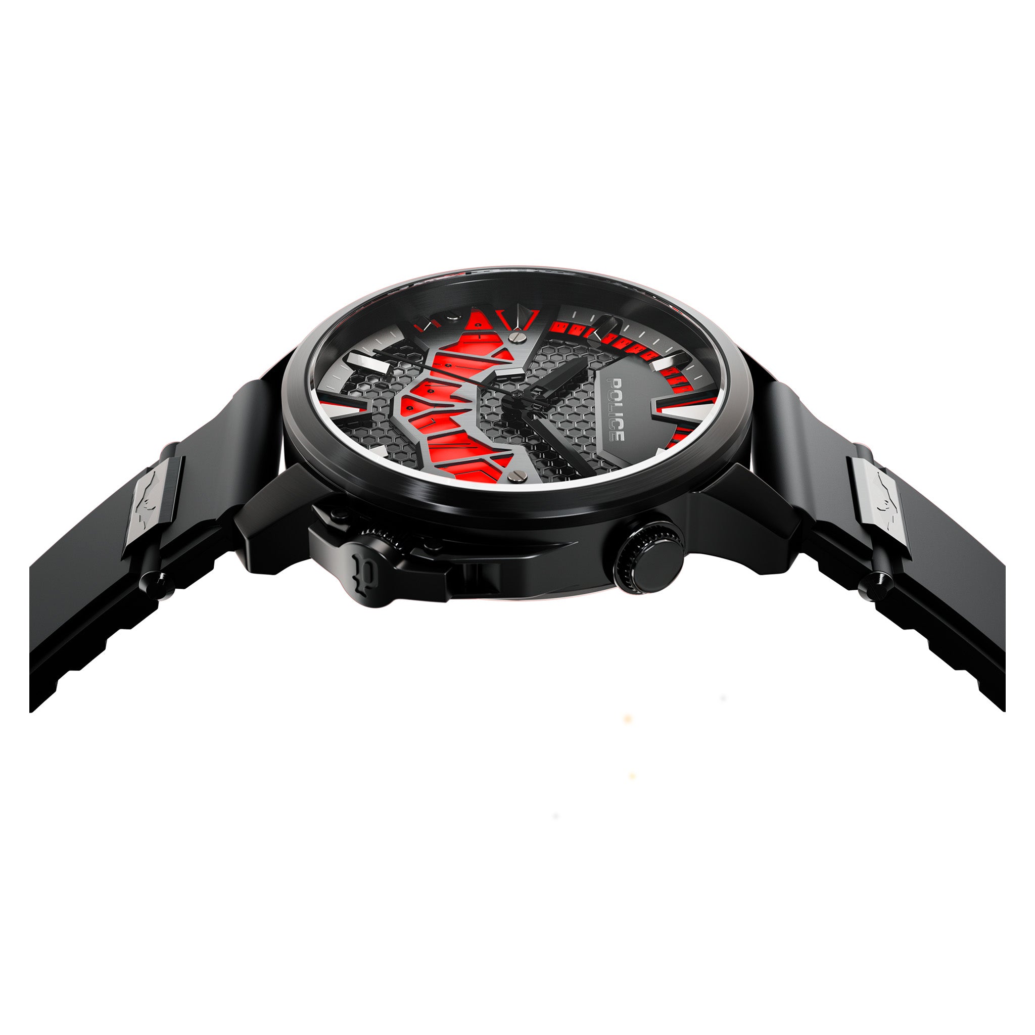 Police Black Silicone Men's Watch - PEWJP2205102