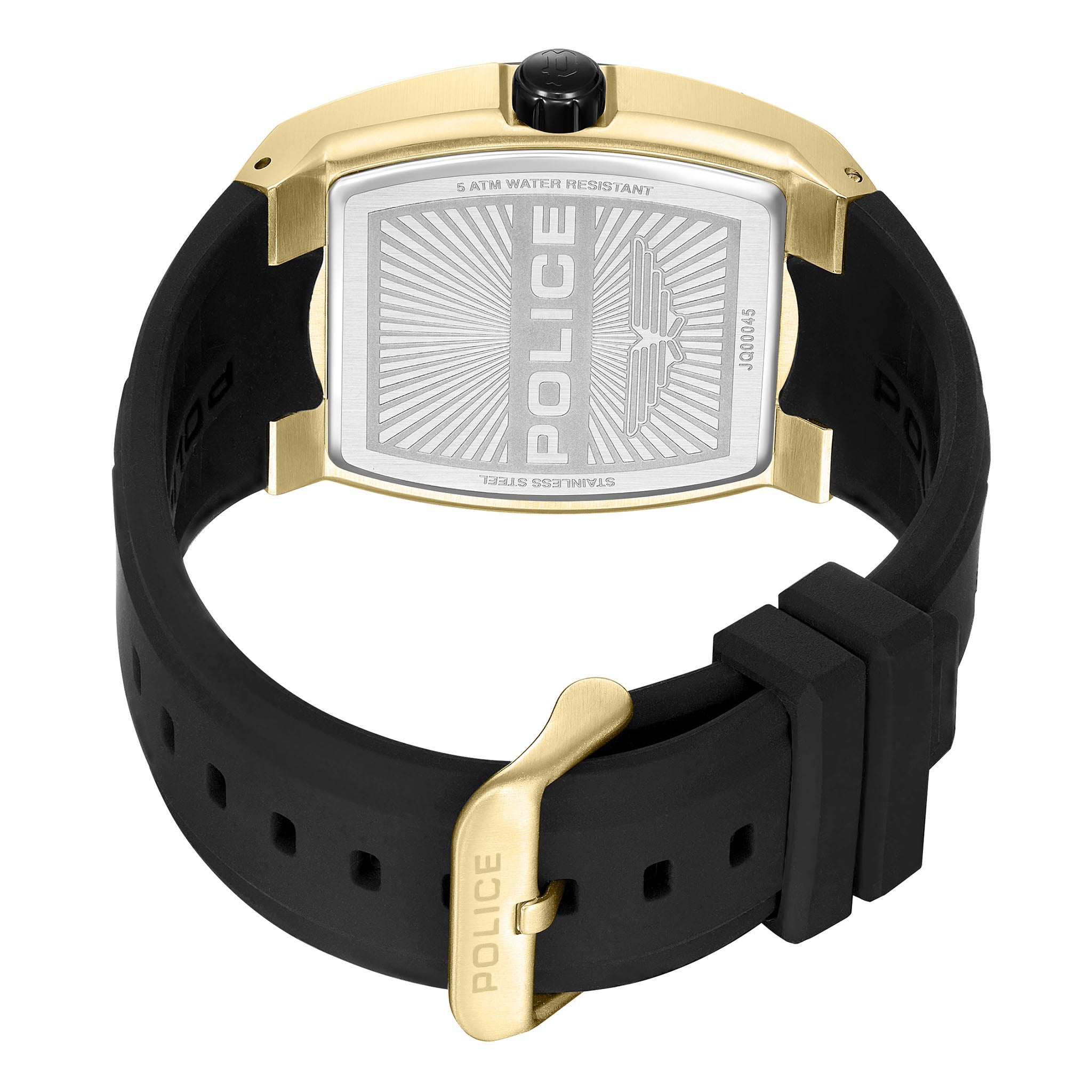 Police Silicone Black Dial Multi-function Men's Watch - PEWJQ0004540