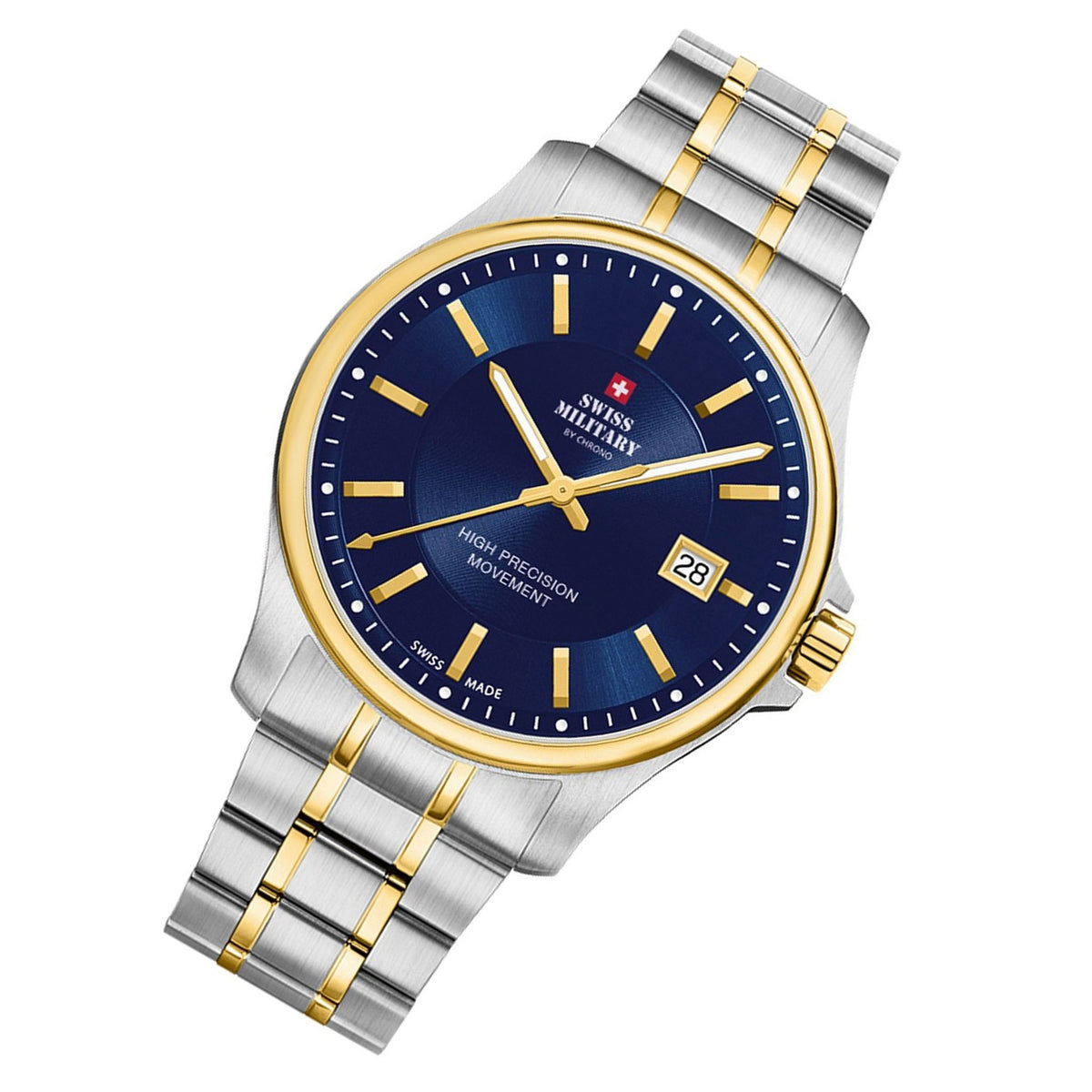 Swiss Military Two-tone Steel Blue Dial Men's Watch  - SM30200.06