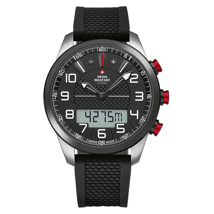 Swiss Military Limited Edition with Altimeter Black Resin Men's Chronograph Watch - SM34061.01