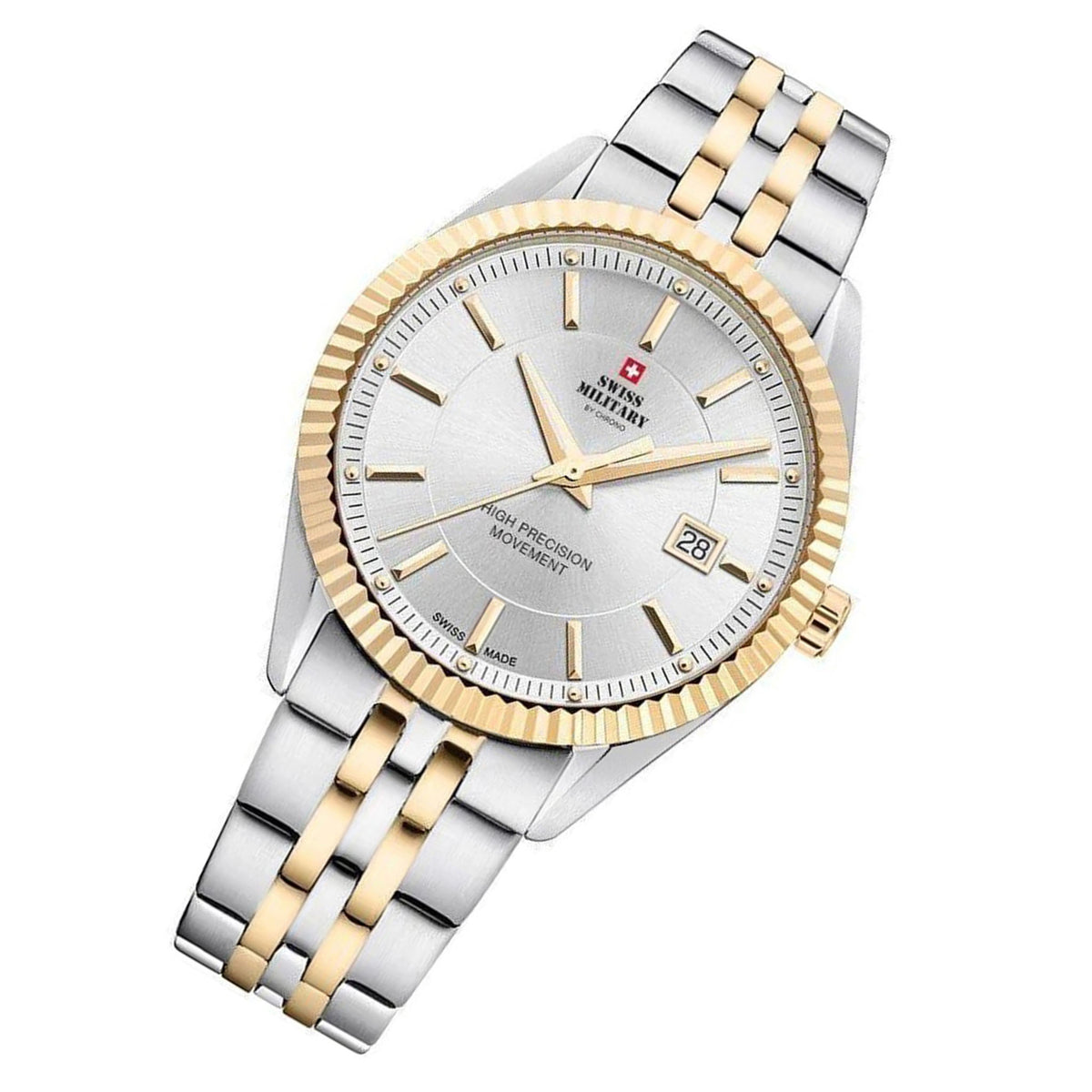 Swiss Military Two-Tone Steel Silver Dial Men's Watch  - SM34065.05