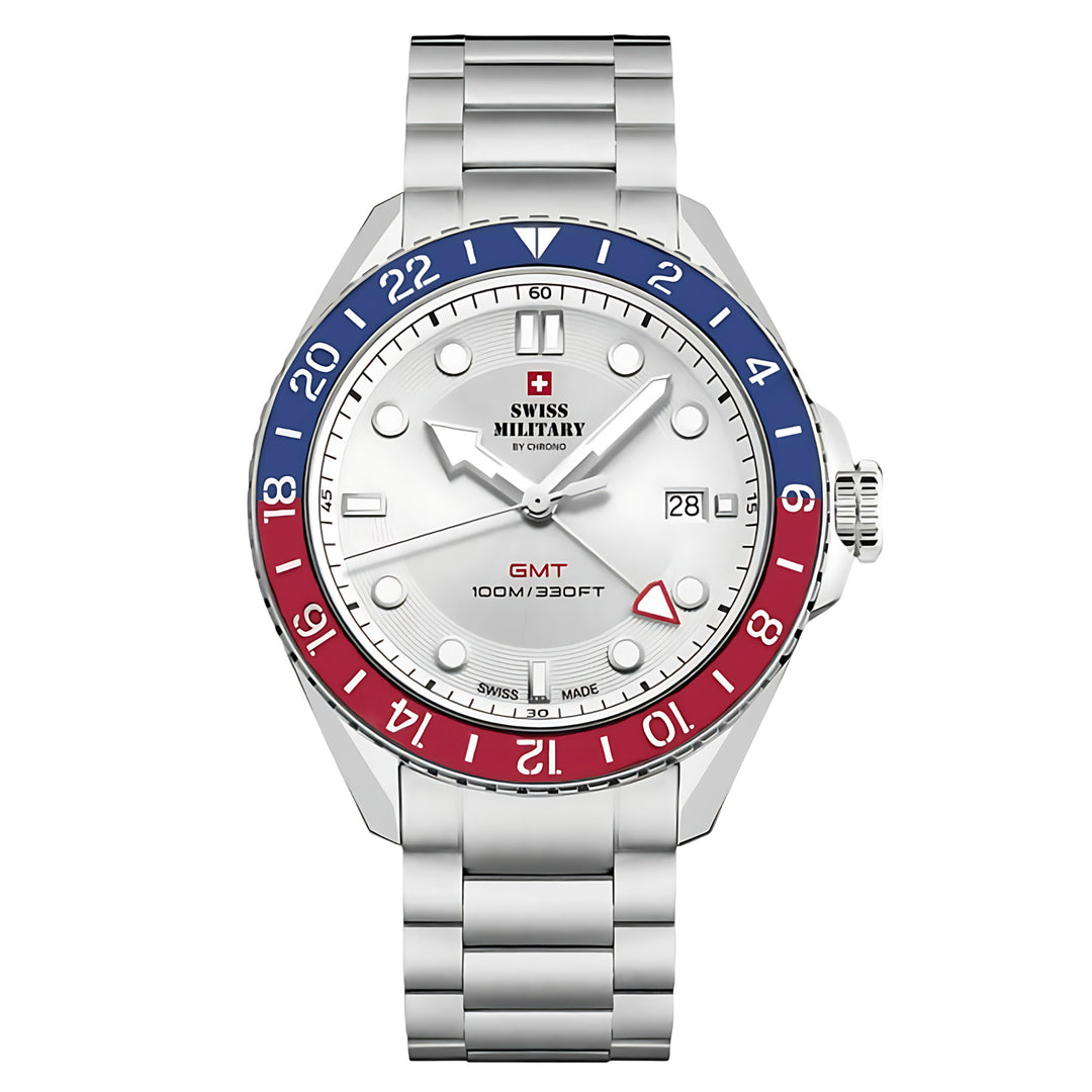 Swiss Military Stainless Steel Silver Dial Men's Swiss Made Watch - SM34095.02