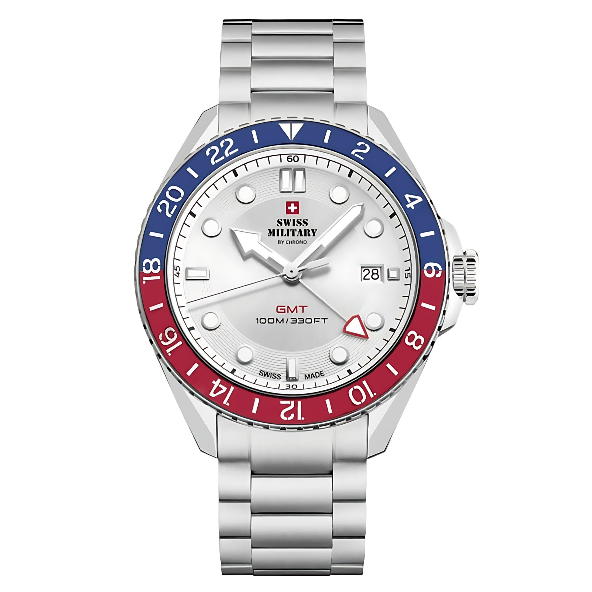 Swiss Military Stainless Steel Silver Dial Men's Swiss Made Watch - SM34095.02