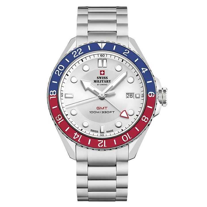 Swiss Military Stainless Steel Silver Dial Men's Swiss Made Watch - SM34095.02