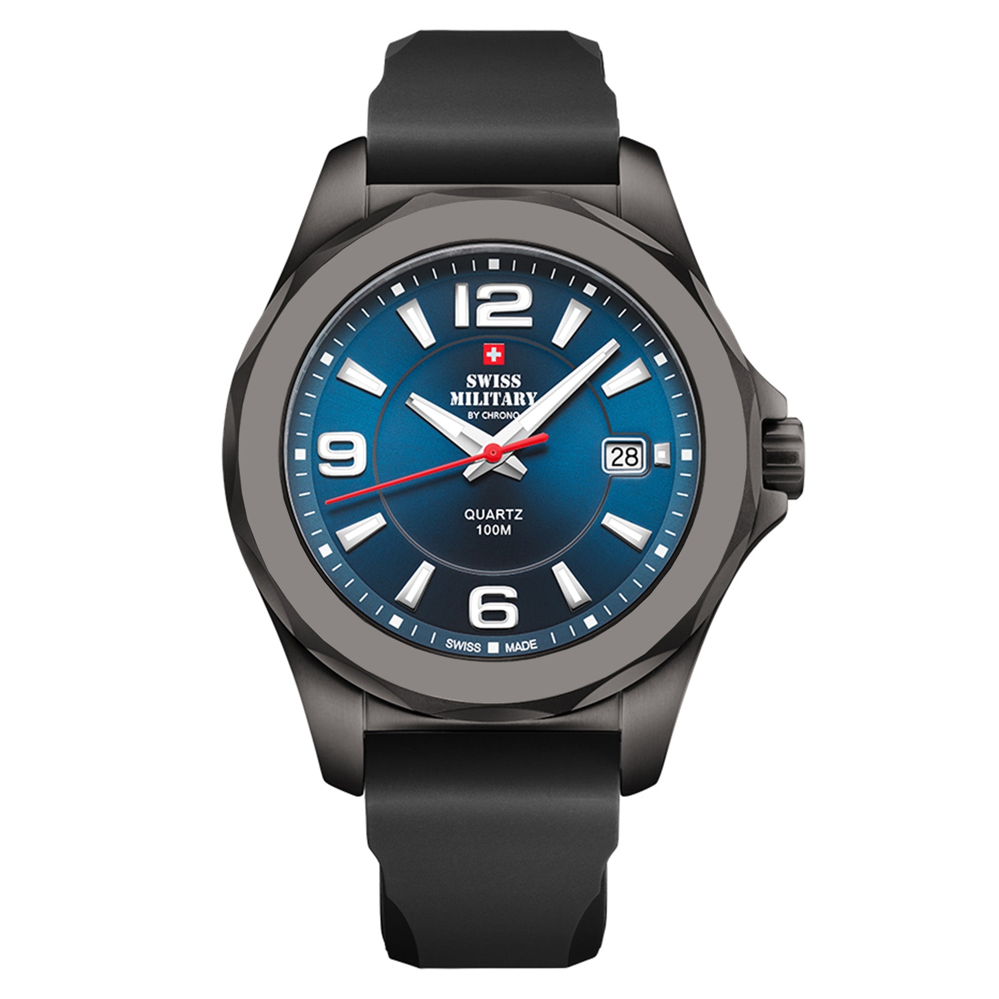 Swiss Military Black Rubber Men's Watch - SM34099.04