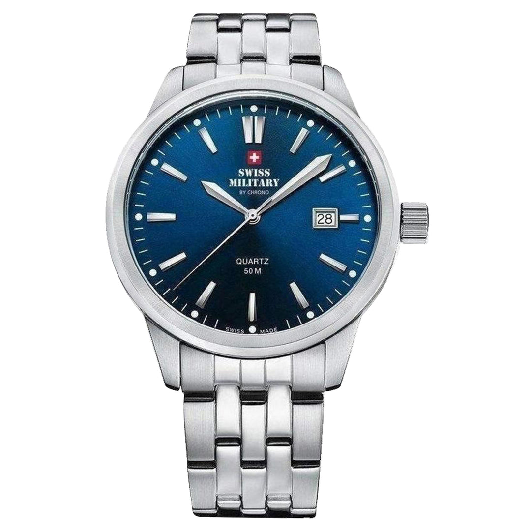 Swiss Military Stainless Steel Blue Dial Men's Watch - SMP36009.03