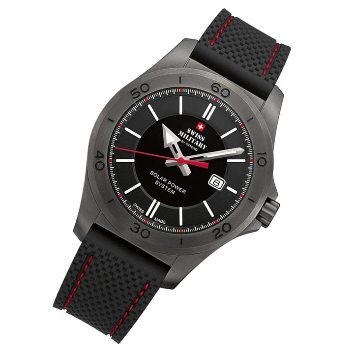 Swiss Military Black Silicone Solar Men's Watch - SMS34074.07
