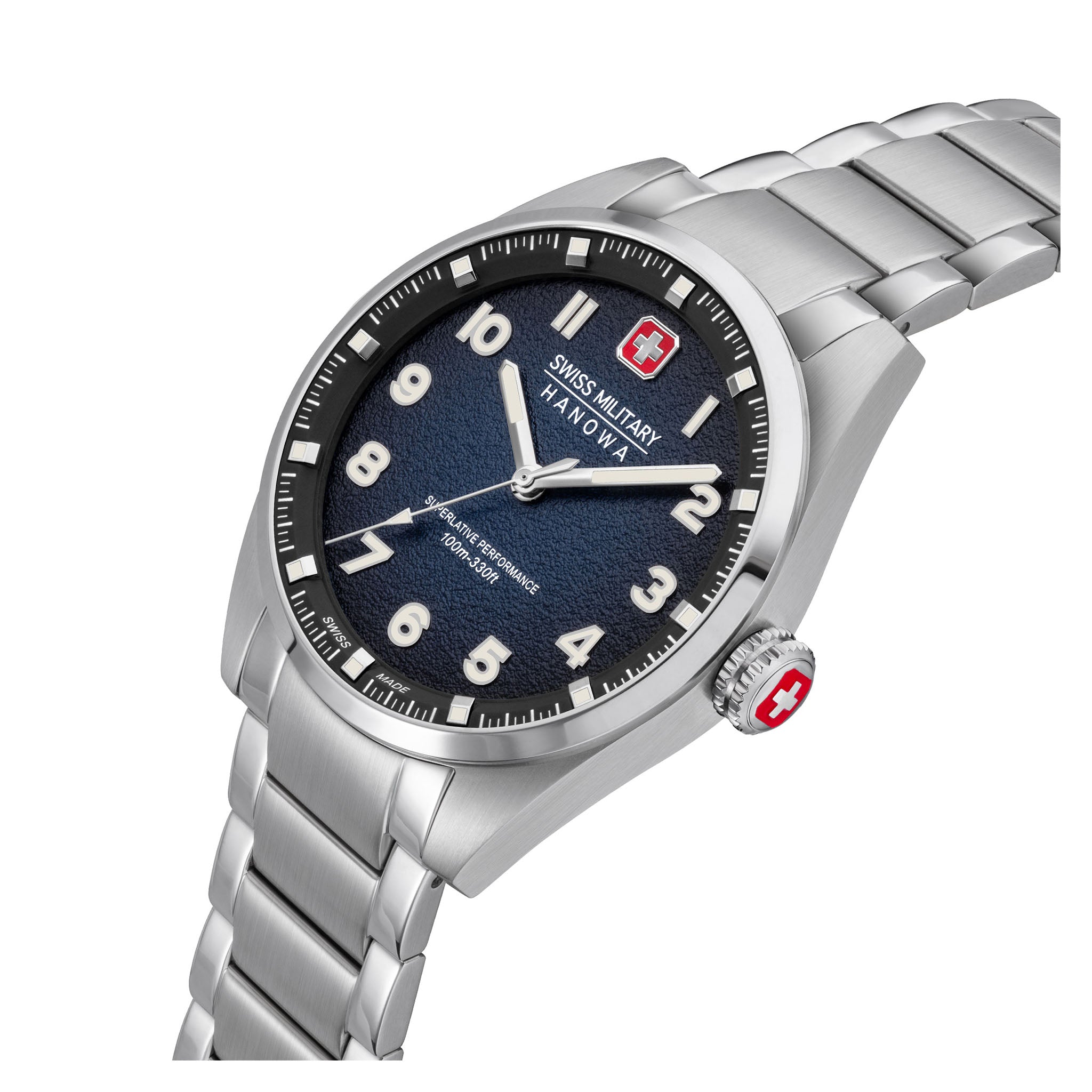 Swiss Military Hanowa Stainless Steel Blue Dial Men's Swiss Made Watch - SMWGG0001504