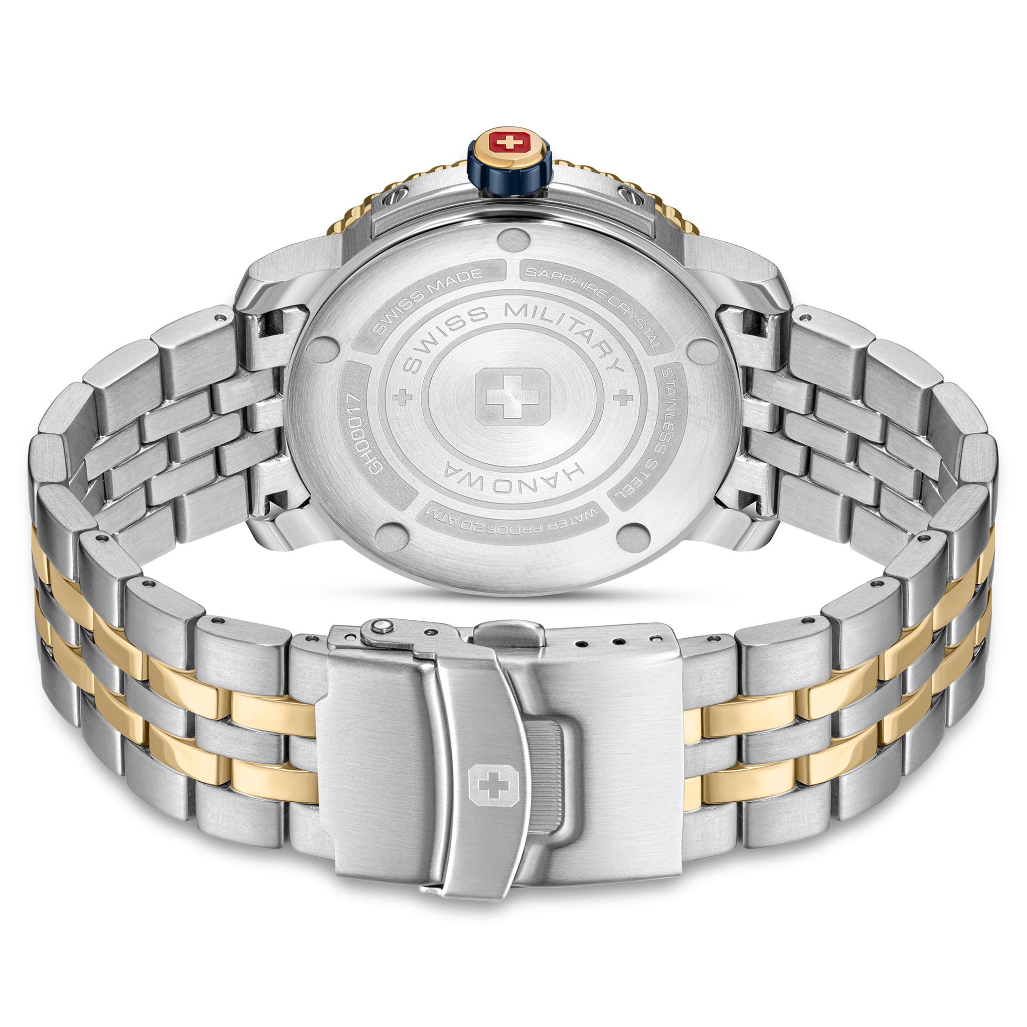 Swiss Military Hanowa Two-tone Steel Blue Dial Men's Swiss Made Watch - SMWGH0001760