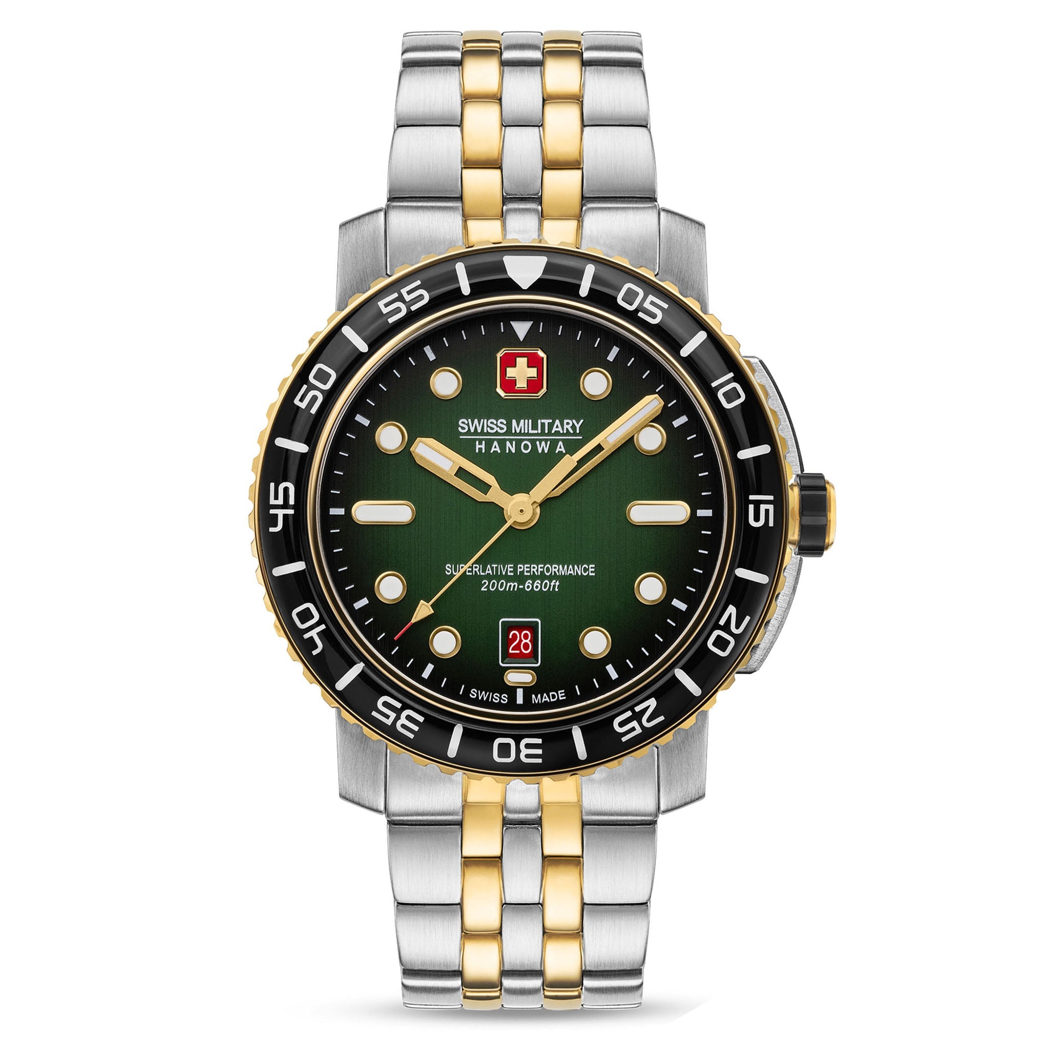 Swiss Military Hanowa Stainless Steel Olive Dial Men's Watch - SMWGH0001761