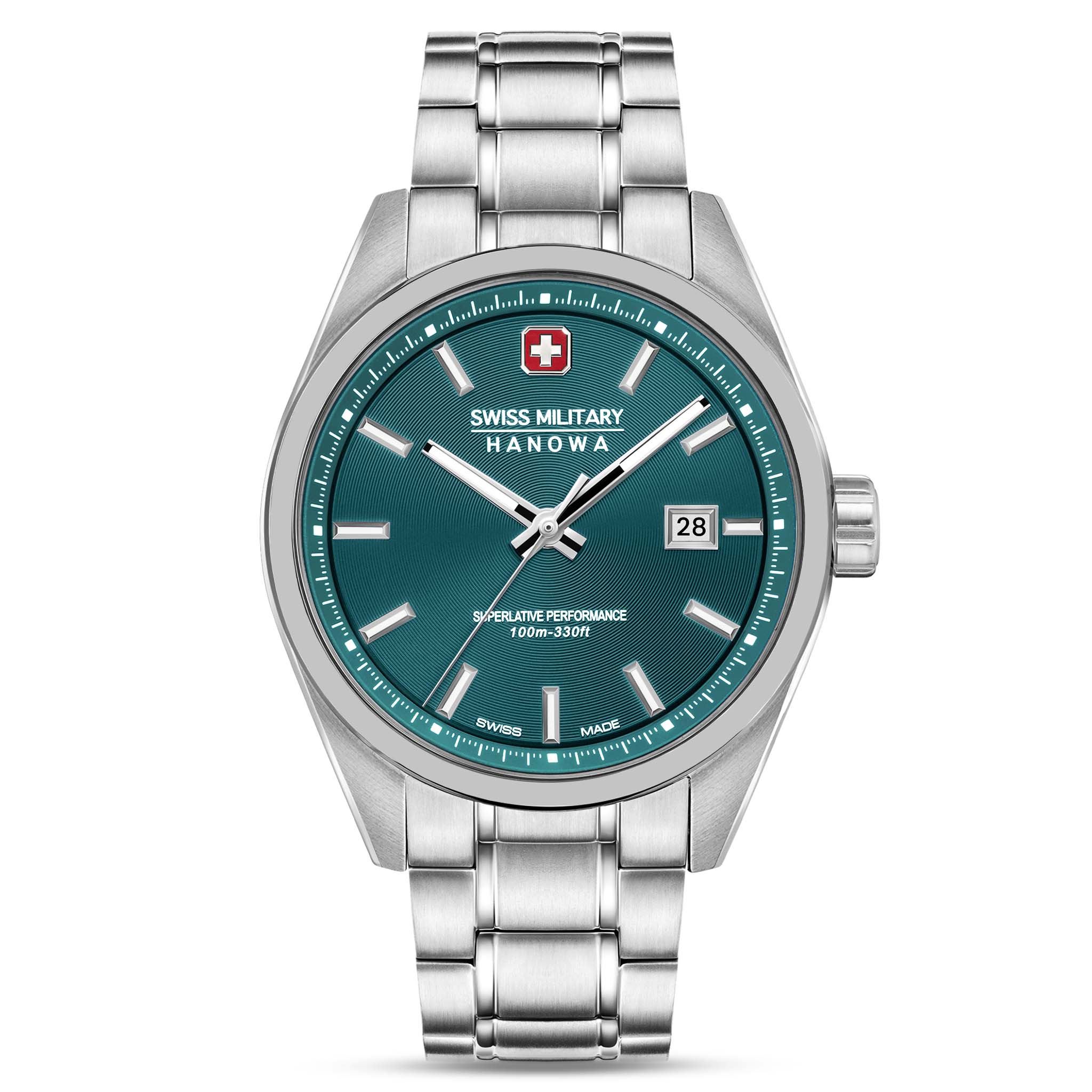 Swiss Military Hanowa Stainless Steel Green Dial Men's Watch - SMWGH0004104
