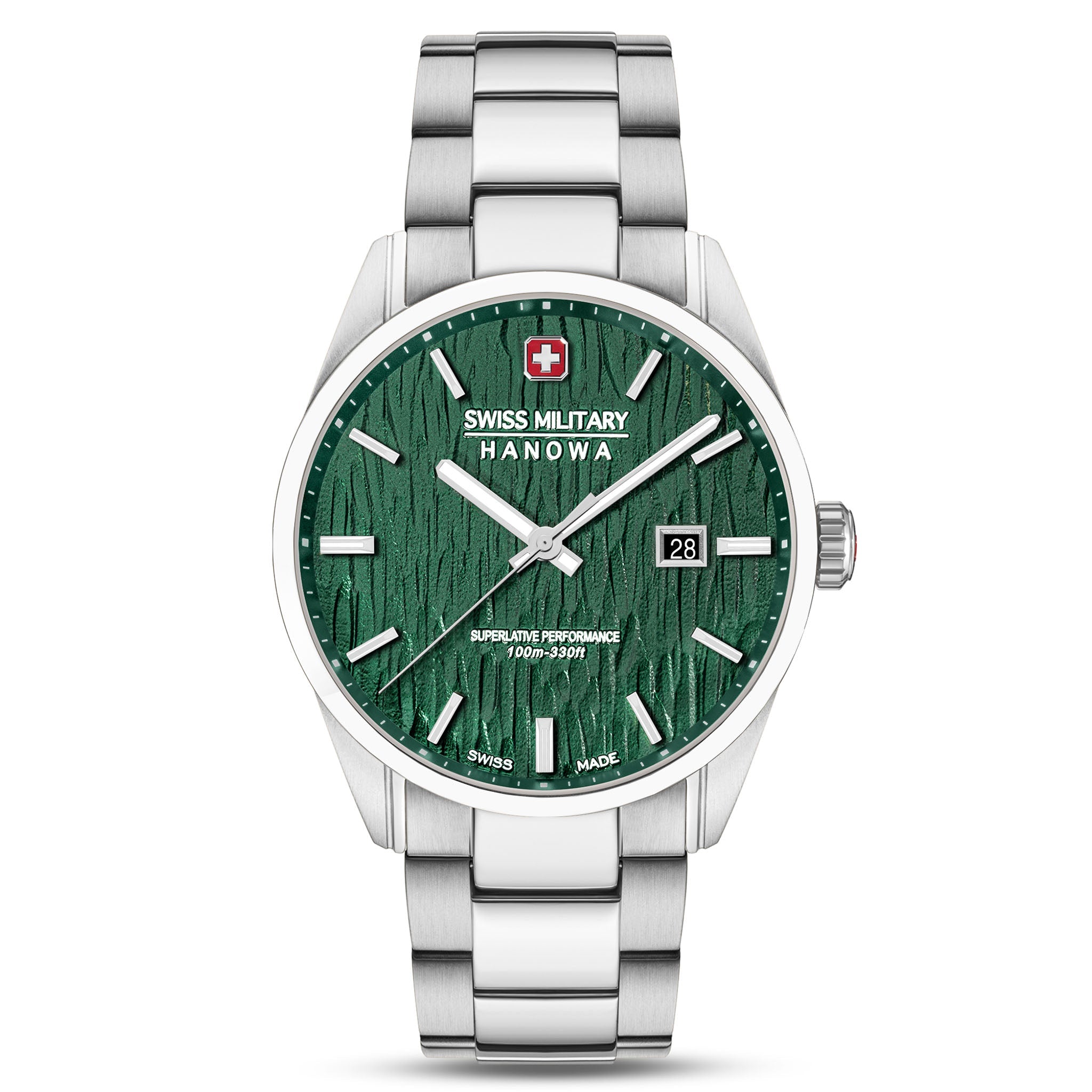 Swiss Military Hanowa Stainless Steel Green Dial Men's Watch - SMWGH0006101