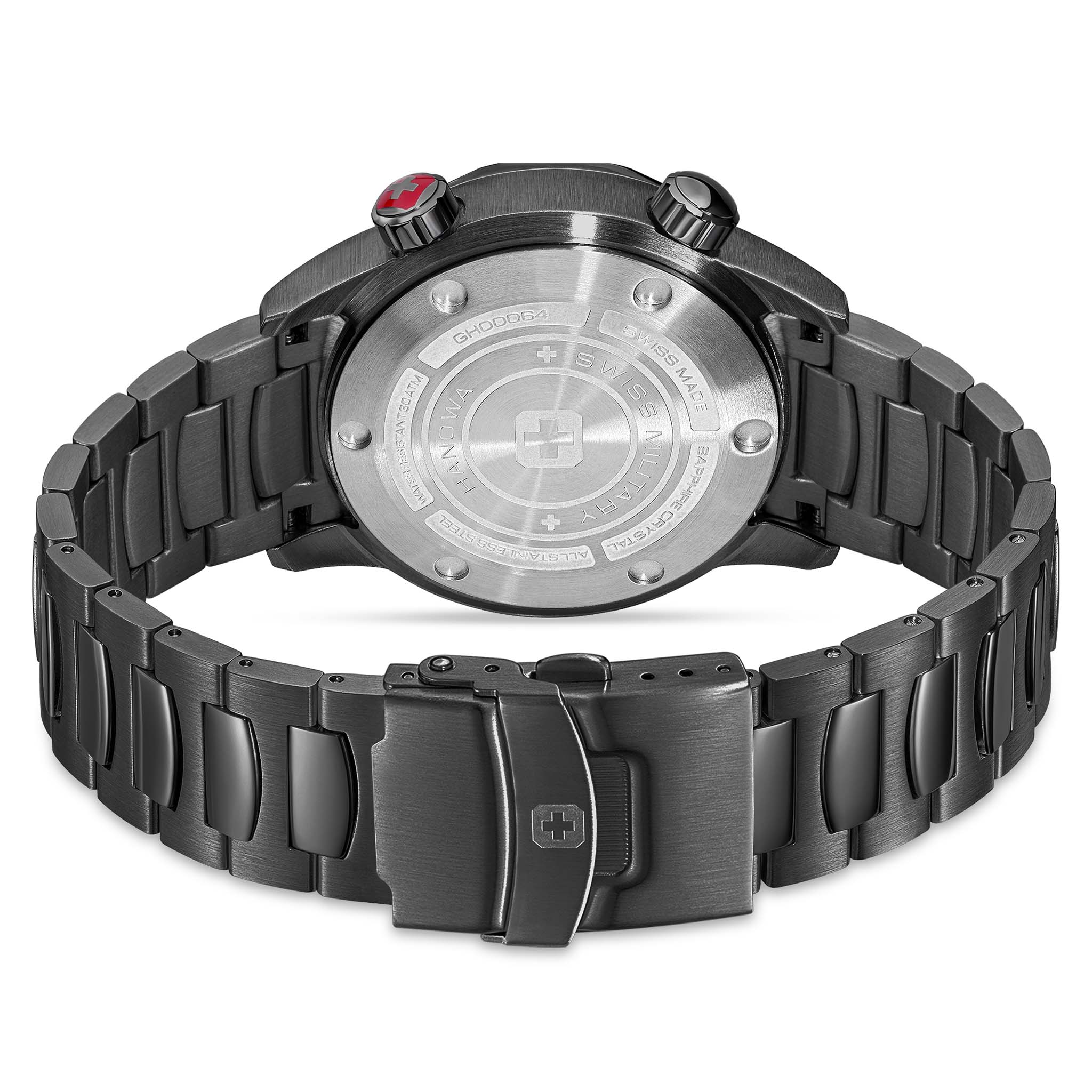 Swiss Military Hanowa Black Steel Men's Swiss Made Watch - SMWGH0006431