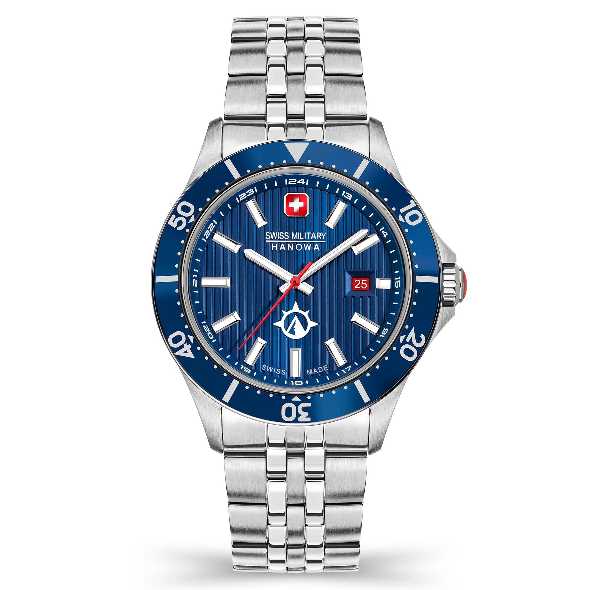 Swiss Military Hanowa Stainless Steel Blue Dial Men's Watch - SMWGH2100602