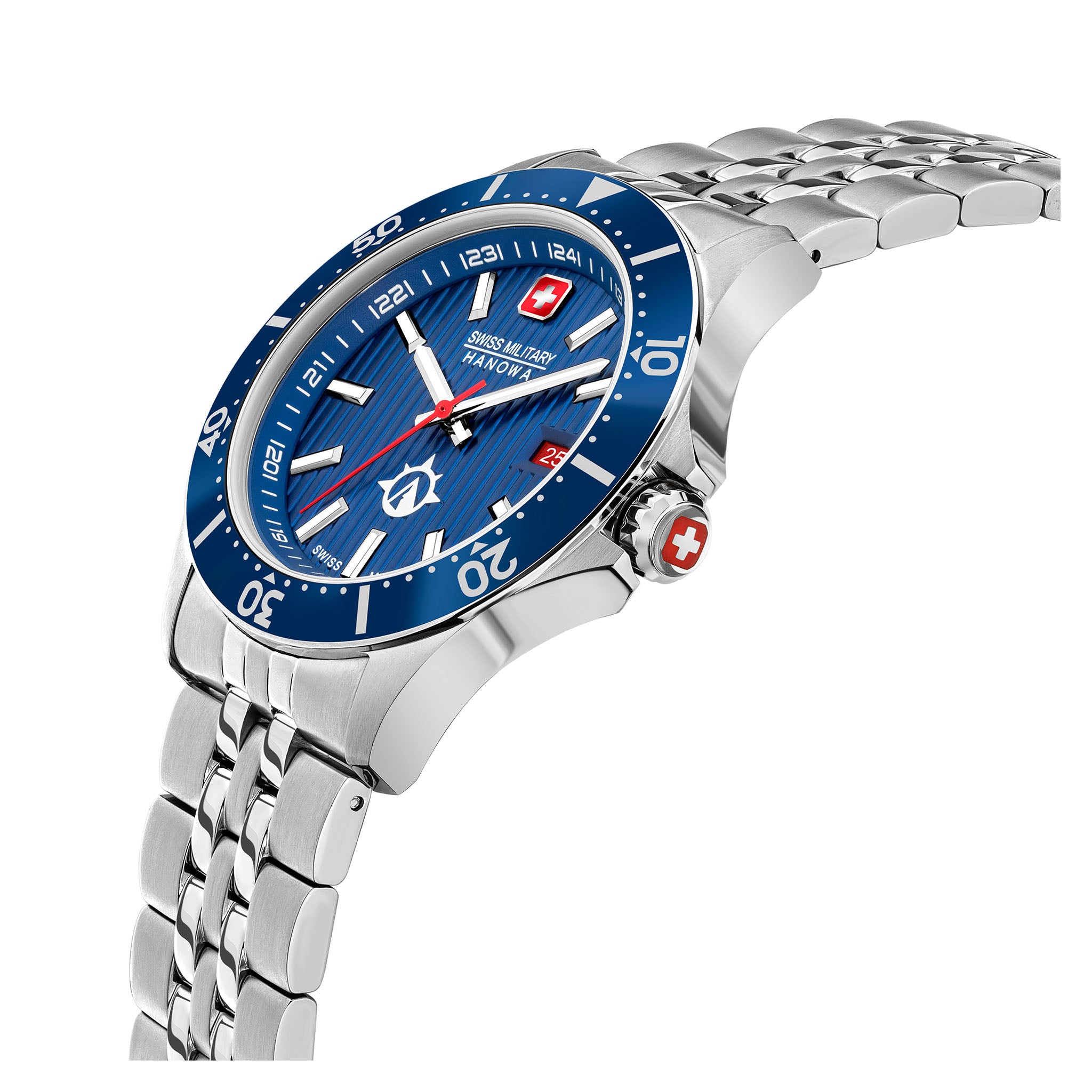 Swiss Military Hanowa Stainless Steel Blue Dial Men's Swiss Made Watch - SMWGH2100602