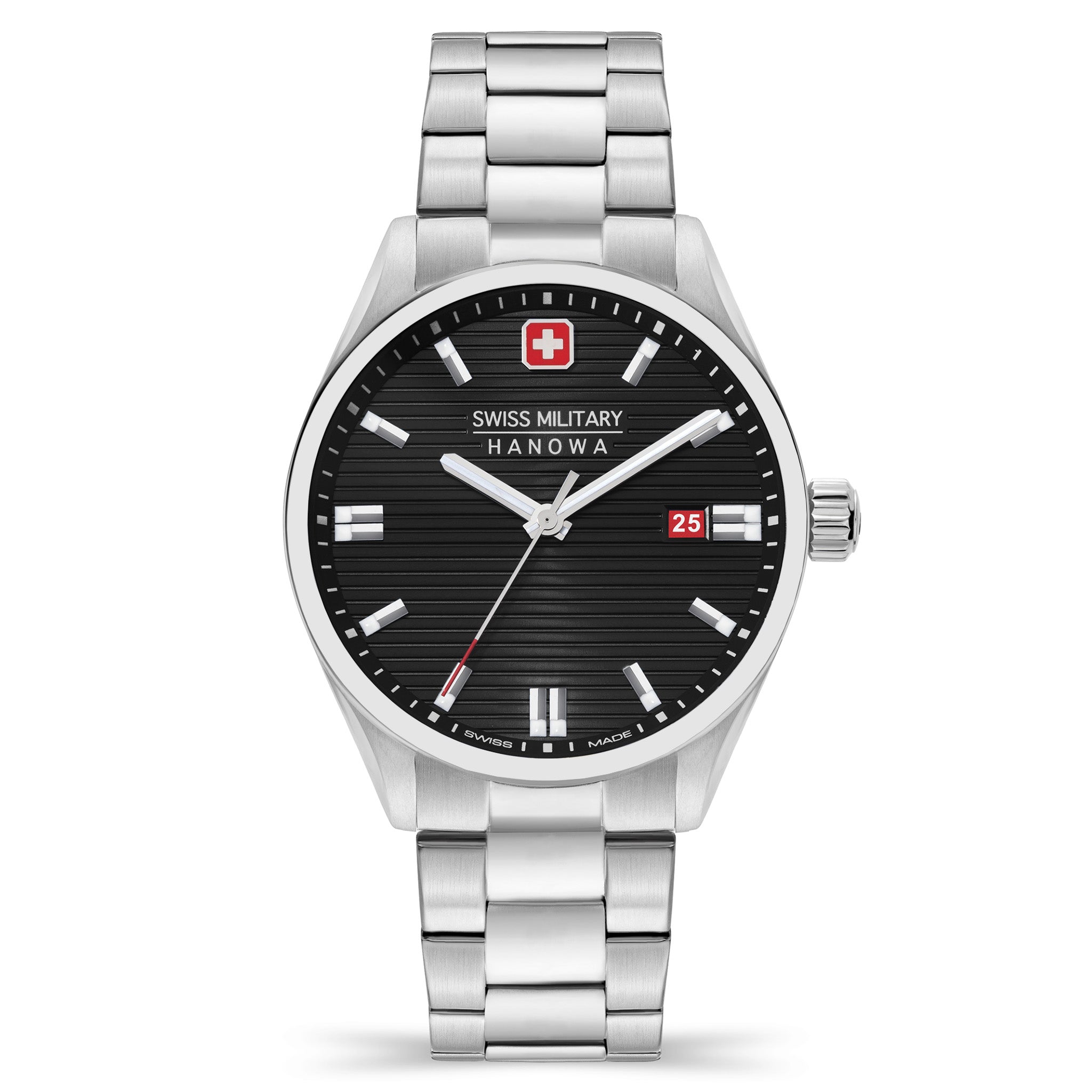 Swiss Military Hanowa Stainless Steel Black Dial Men's Watch - SMWGH2200101