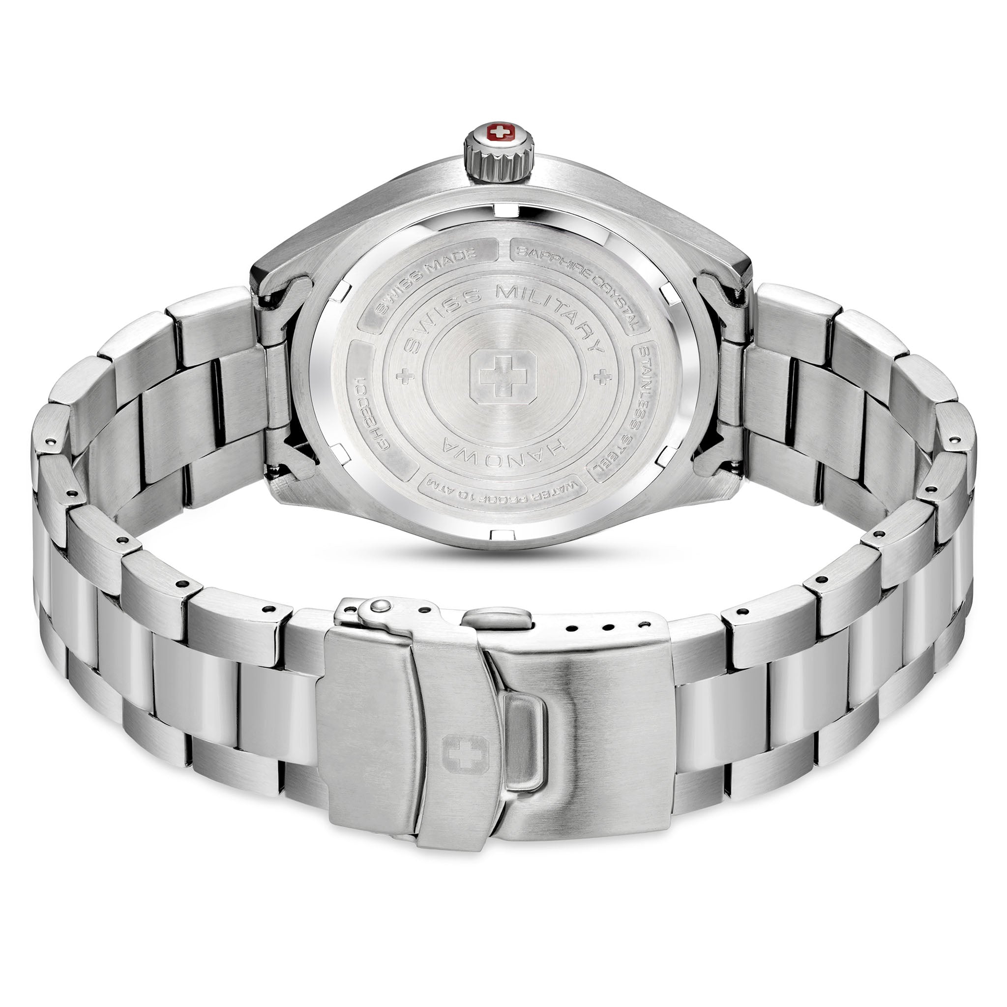 Swiss Military Hanowa Stainless Steel Black Dial Men's Swiss Made Watch - SMWGH2200101